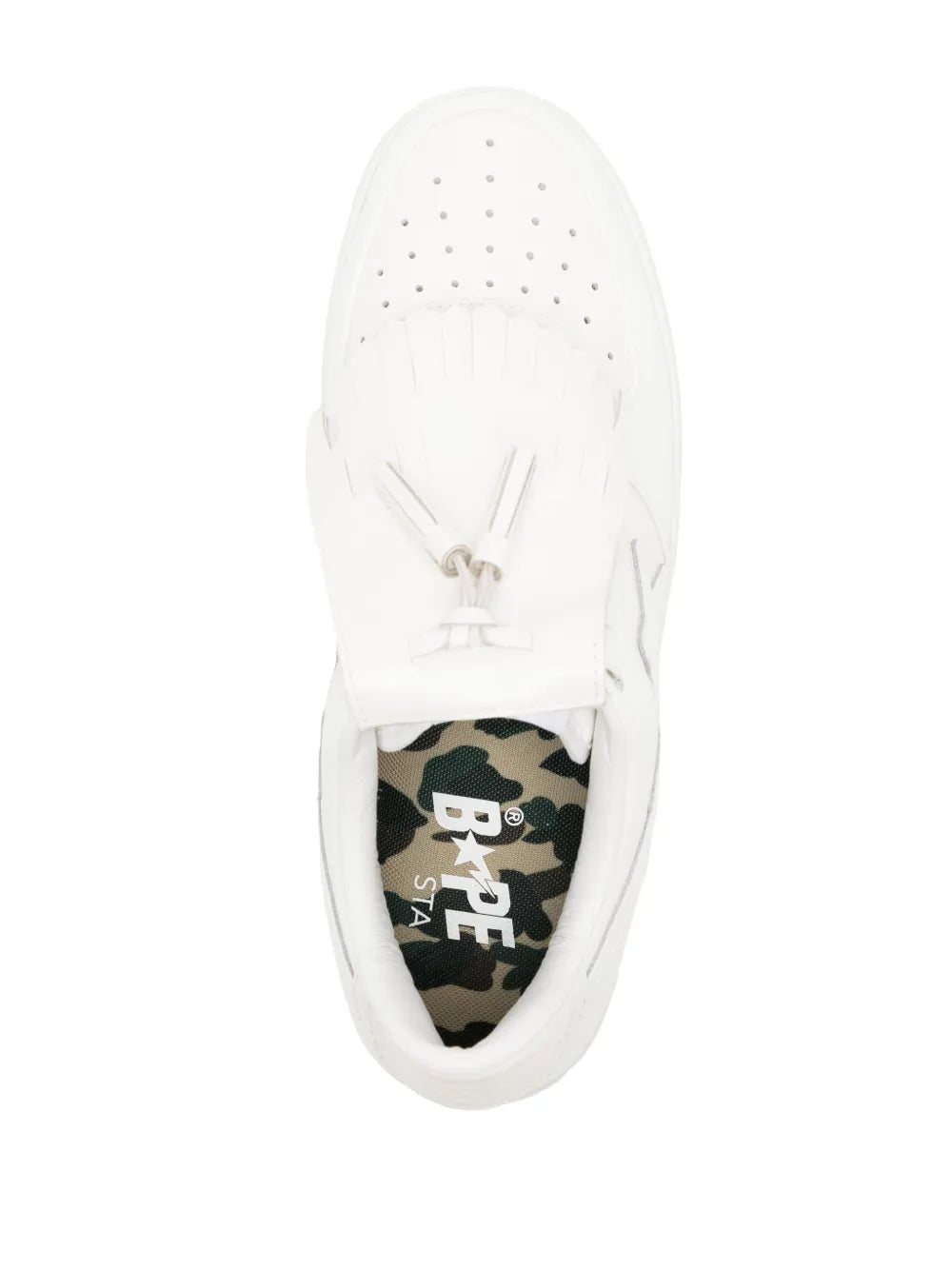 A Bathing Ape?Quilt Tassel Leather Sneakers