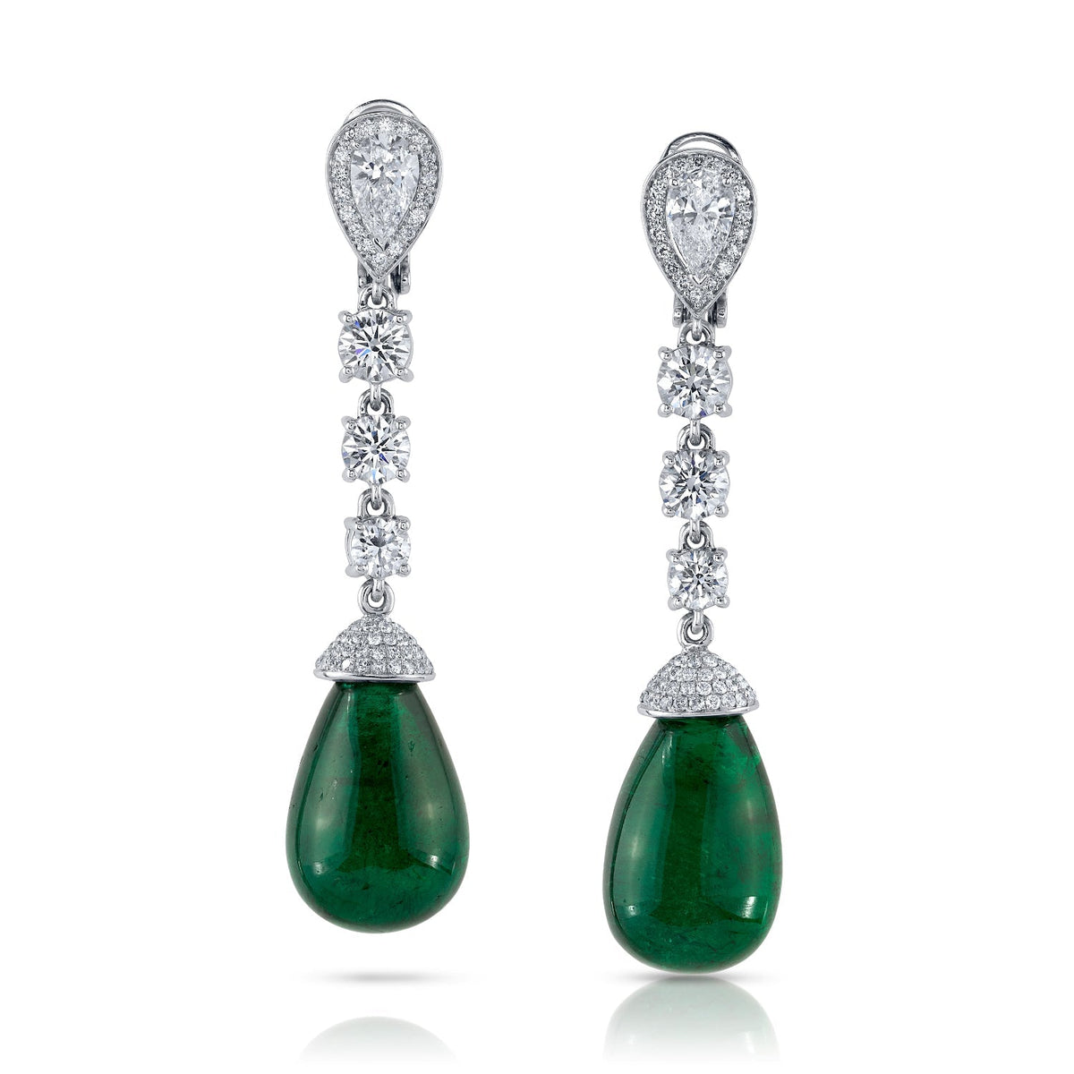 deBoulle High Jewelry Collection Emerald Drop Earrings
