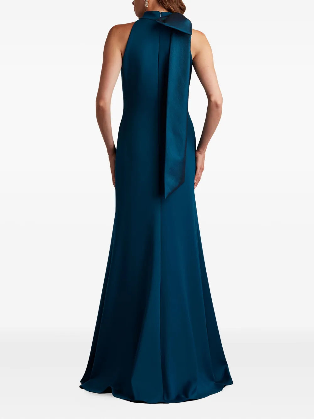 Tadashi Shoji Bow-Detail Halter-Neck Maxi Dress
