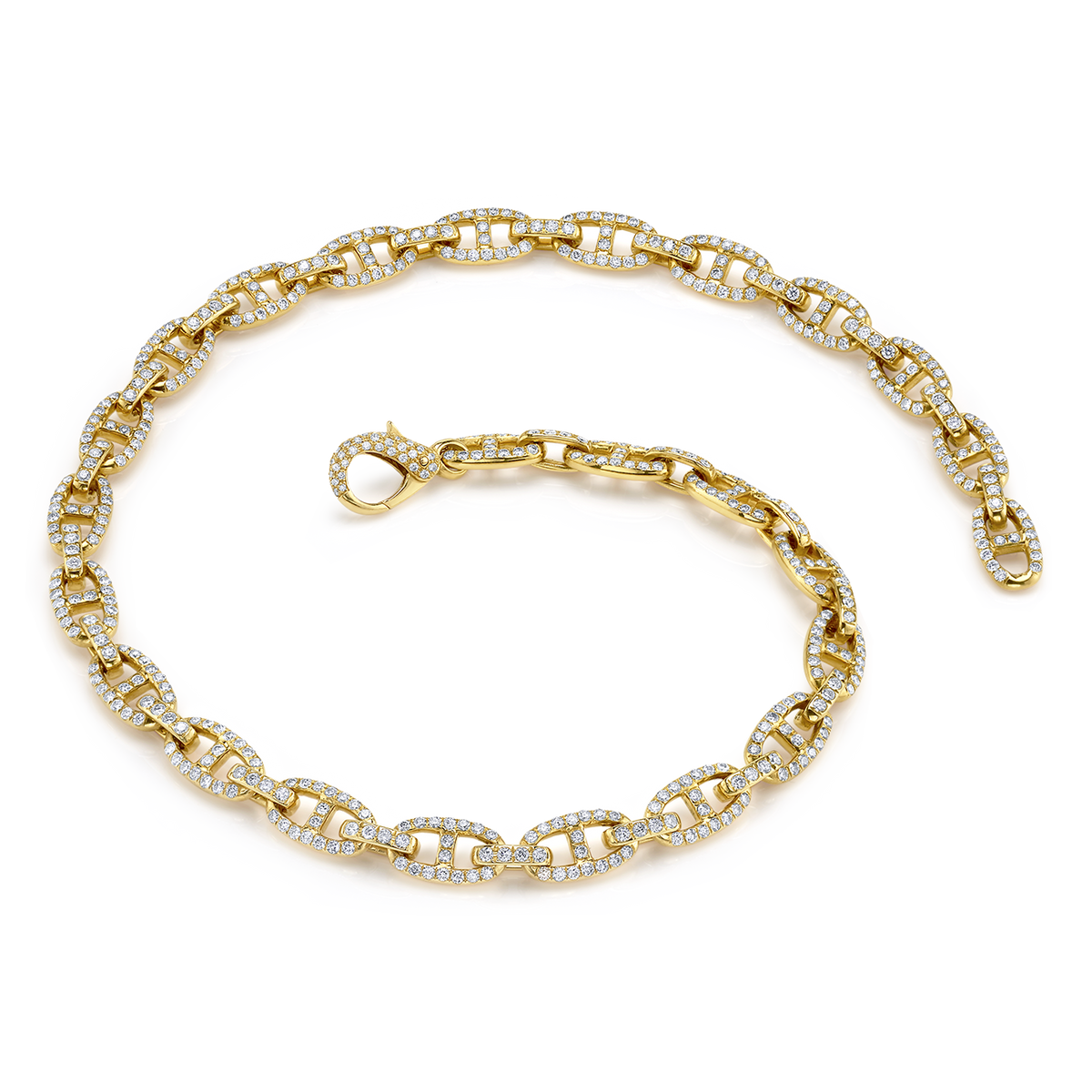 deBoulle Collection Chain Link Necklace with Diamonds