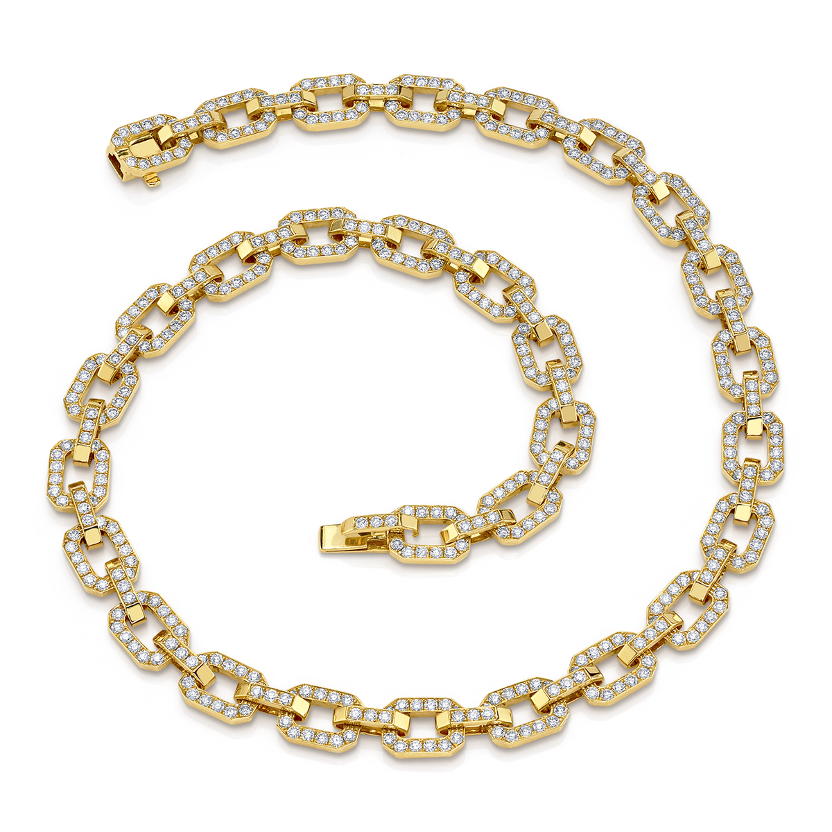 deBoulle Collection Linkedin Necklace with Diamonds in White Gold
