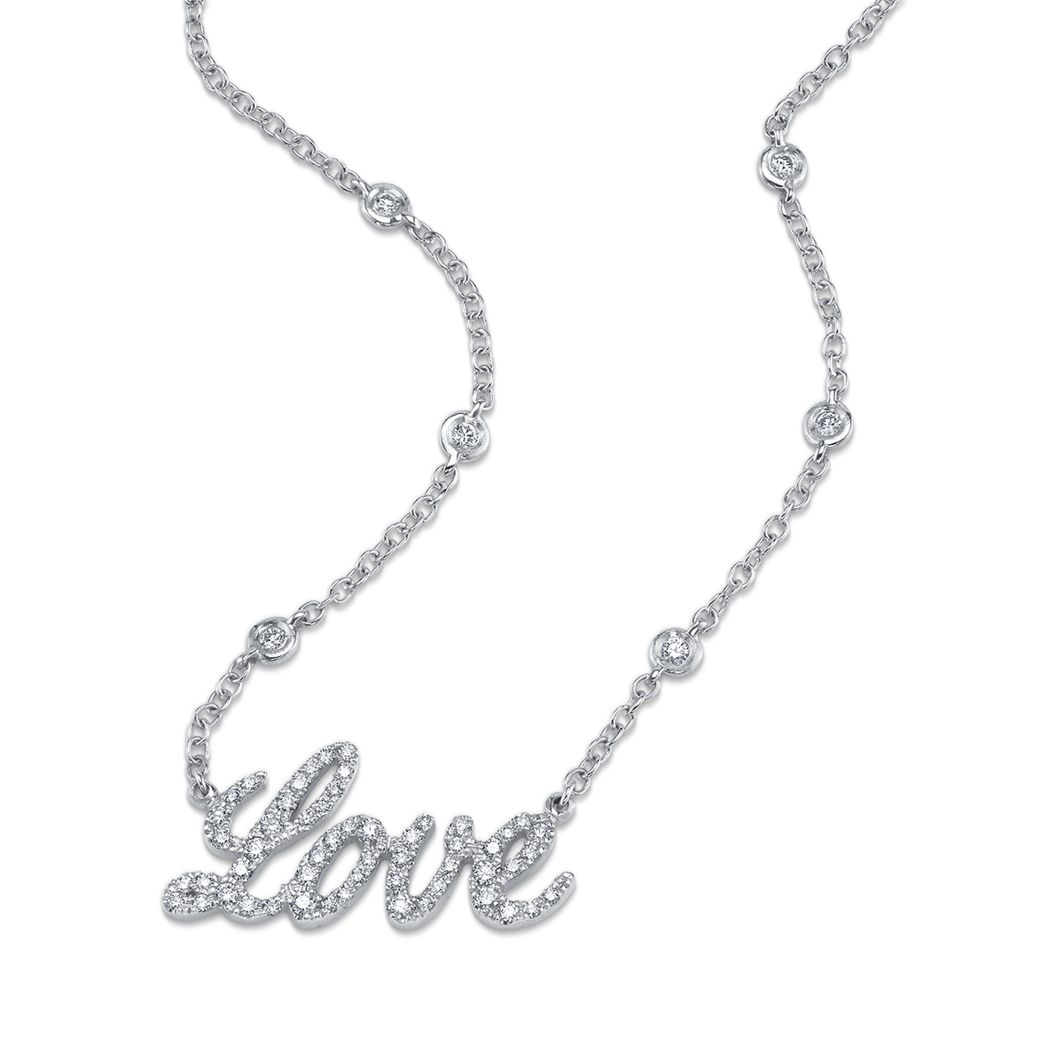 deBoulle Collection Love Necklace in White Gold