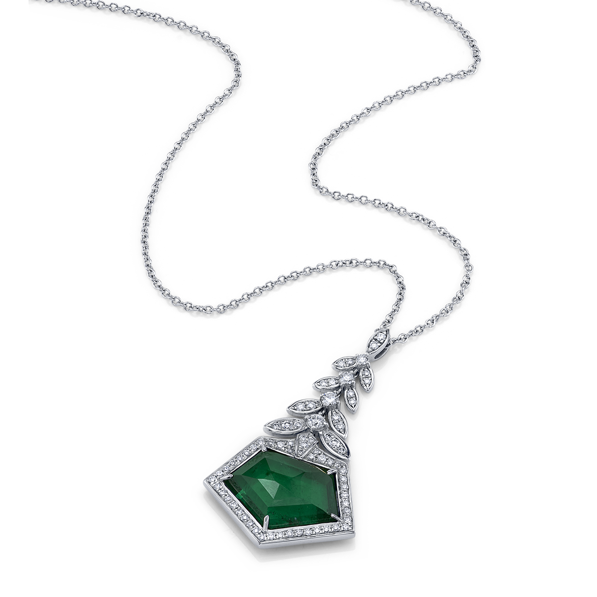 deBoulle High Jewelry Collection Sheaf Emerald Pendant