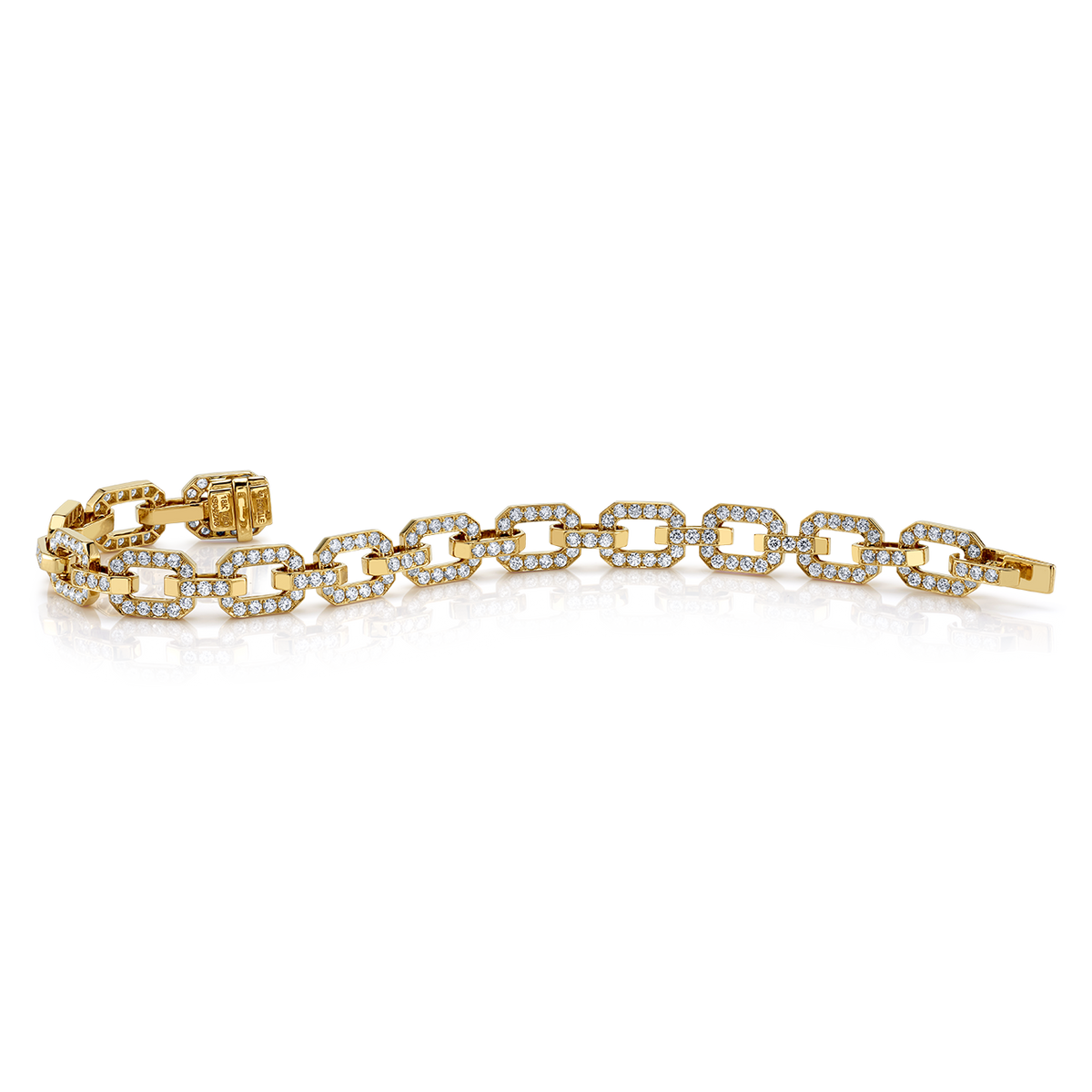 deBoulle Collection Linkedin Bracelet with Diamonds in White Gold
