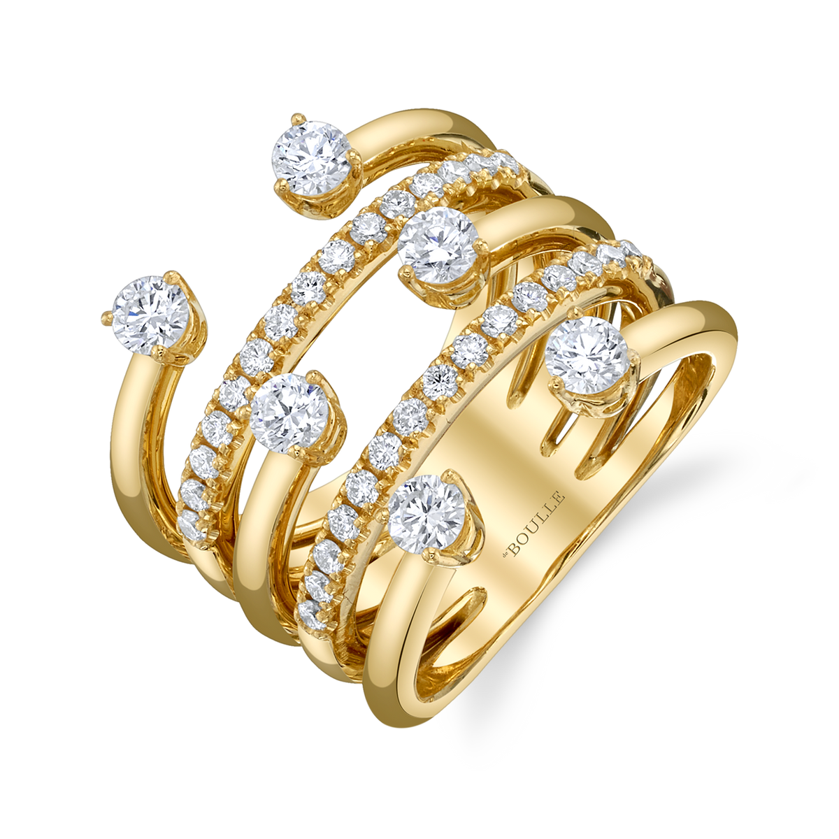 deBoulle Collection Three-Row Diamond Ring