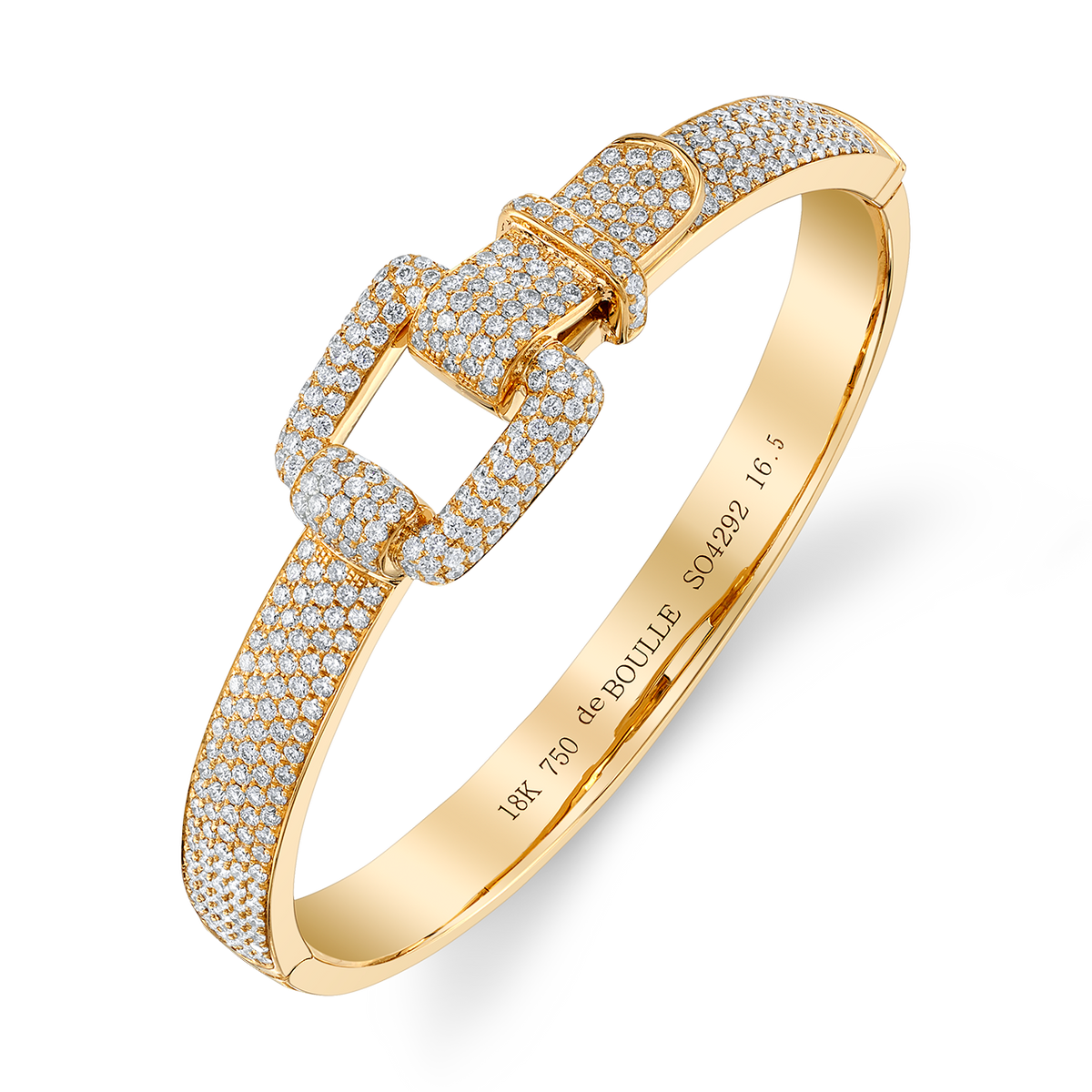 deBoulle Collection Belt Buckle Bangle in Yellow Gold