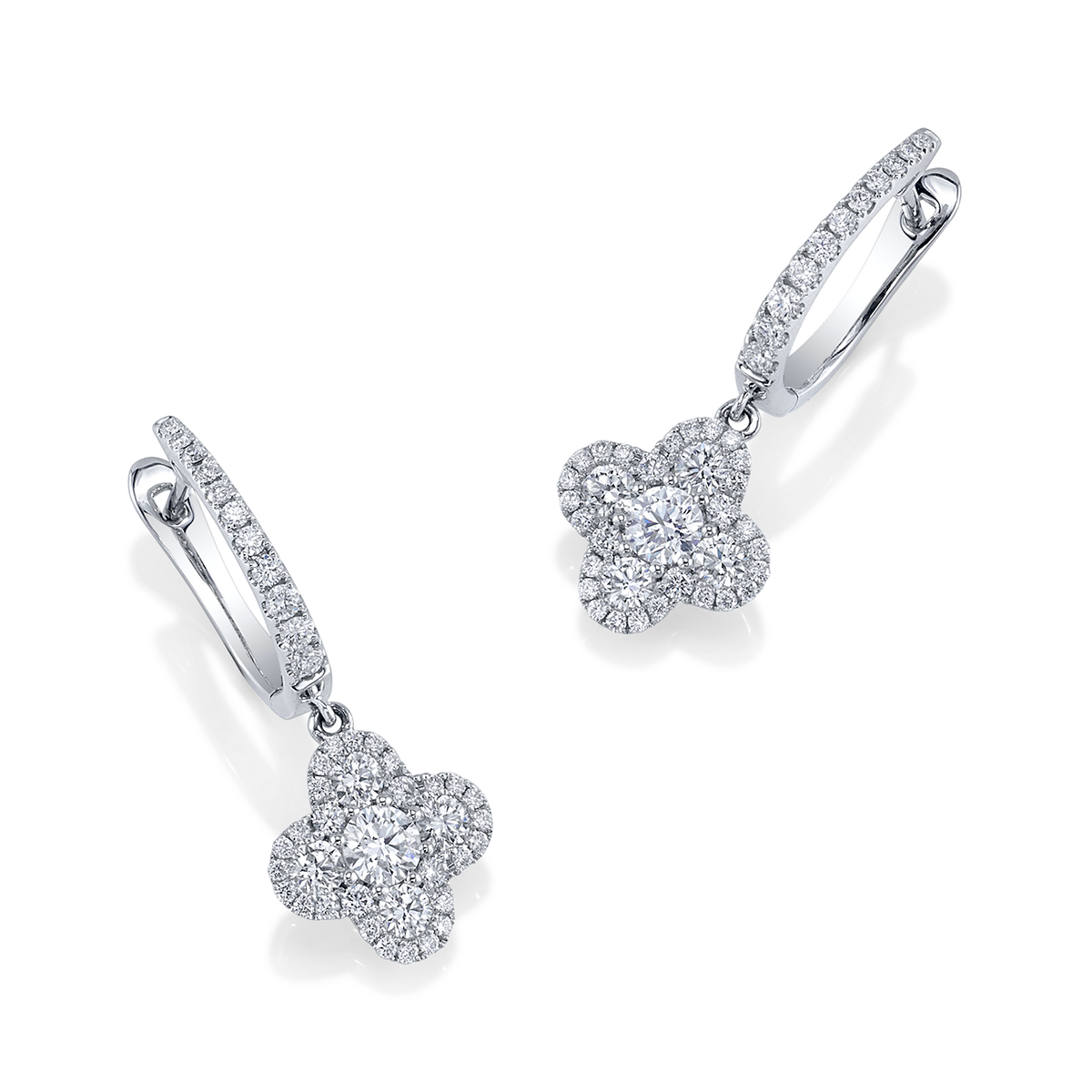 deBoulle Collection Clover Earrings with Diamonds