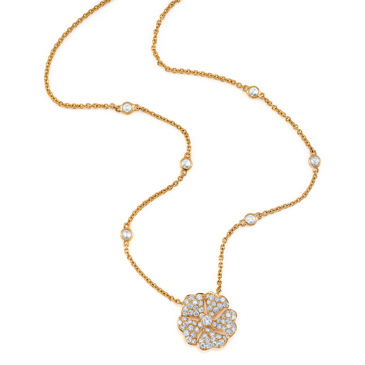 deBoulle Collection Blossom Pendant in Yellow Gold