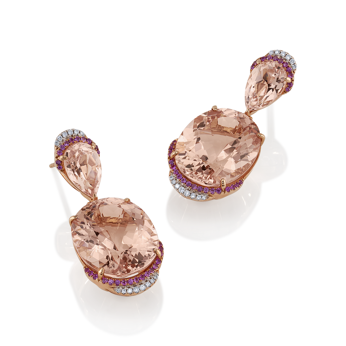 deBoulle Collection Morganite Dangle Earrings