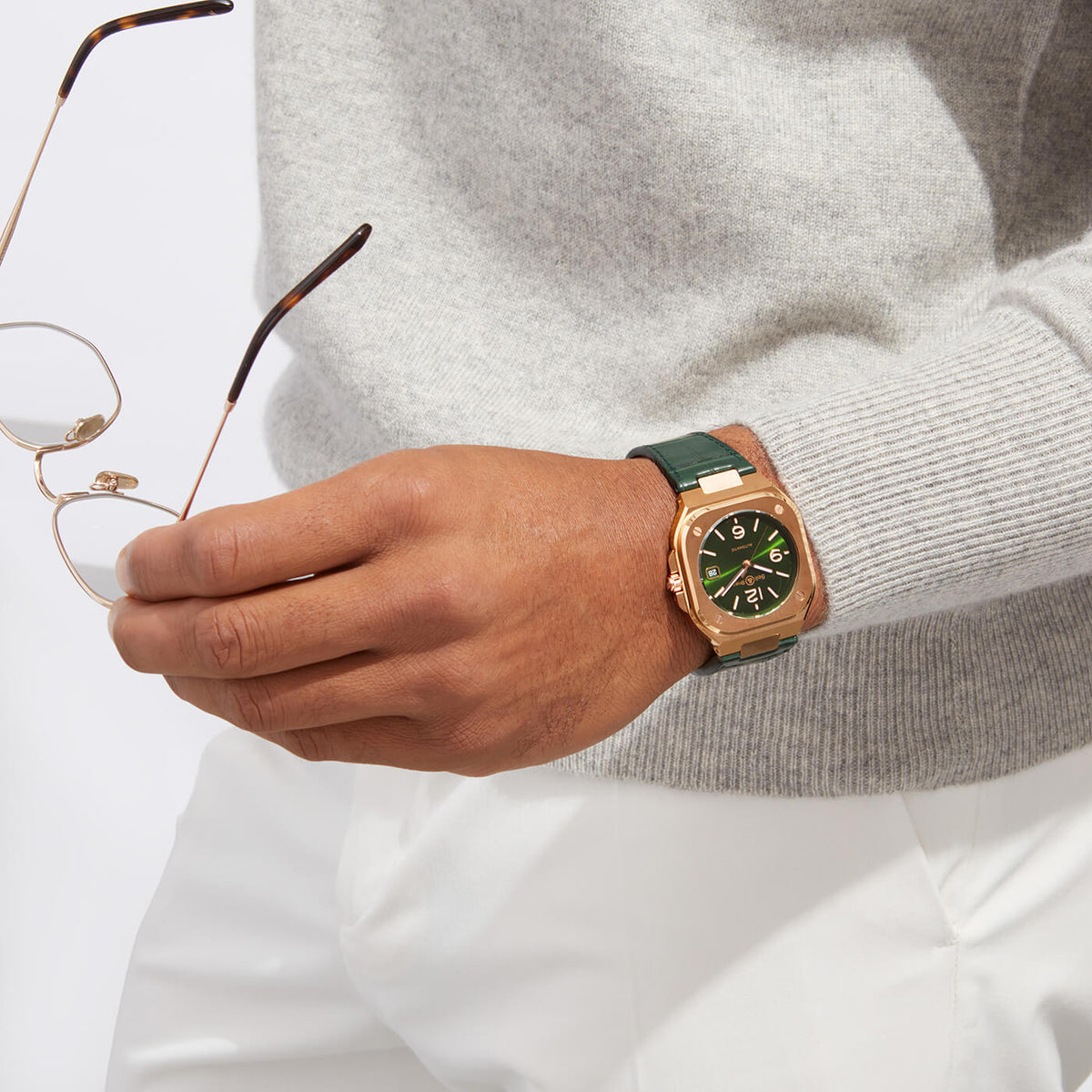 Bell & Ross BR-05 Green Gold BR05A-GN-PG/SCR