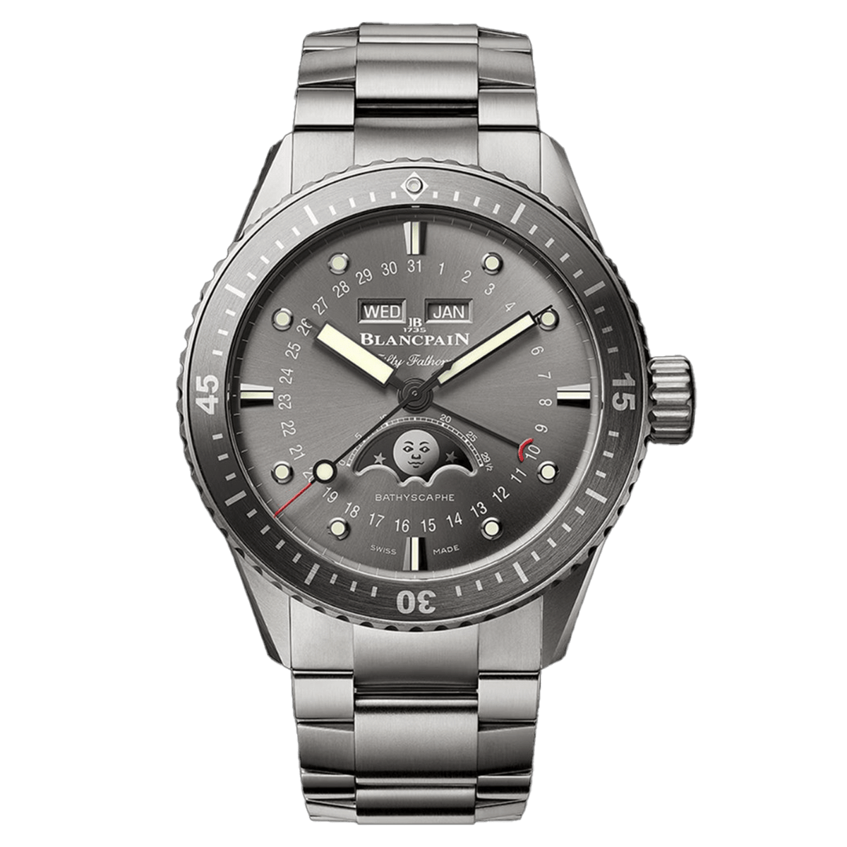 Blancpain Fifty Fathoms Bathyscaphe Quantième Complet Phases de Lune 5054 1210 98S