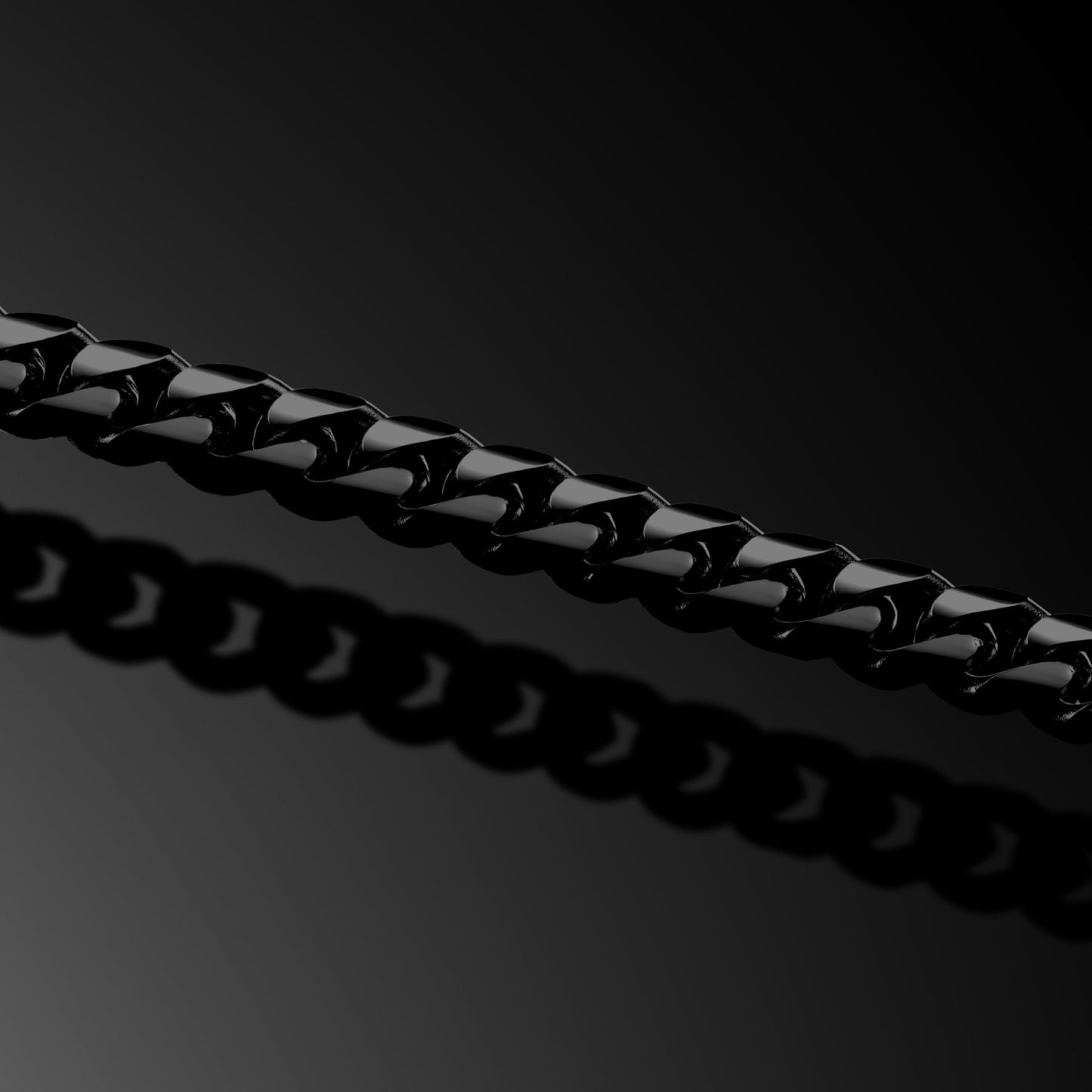 Cuban Chain Necklace, 5MM - Stealth