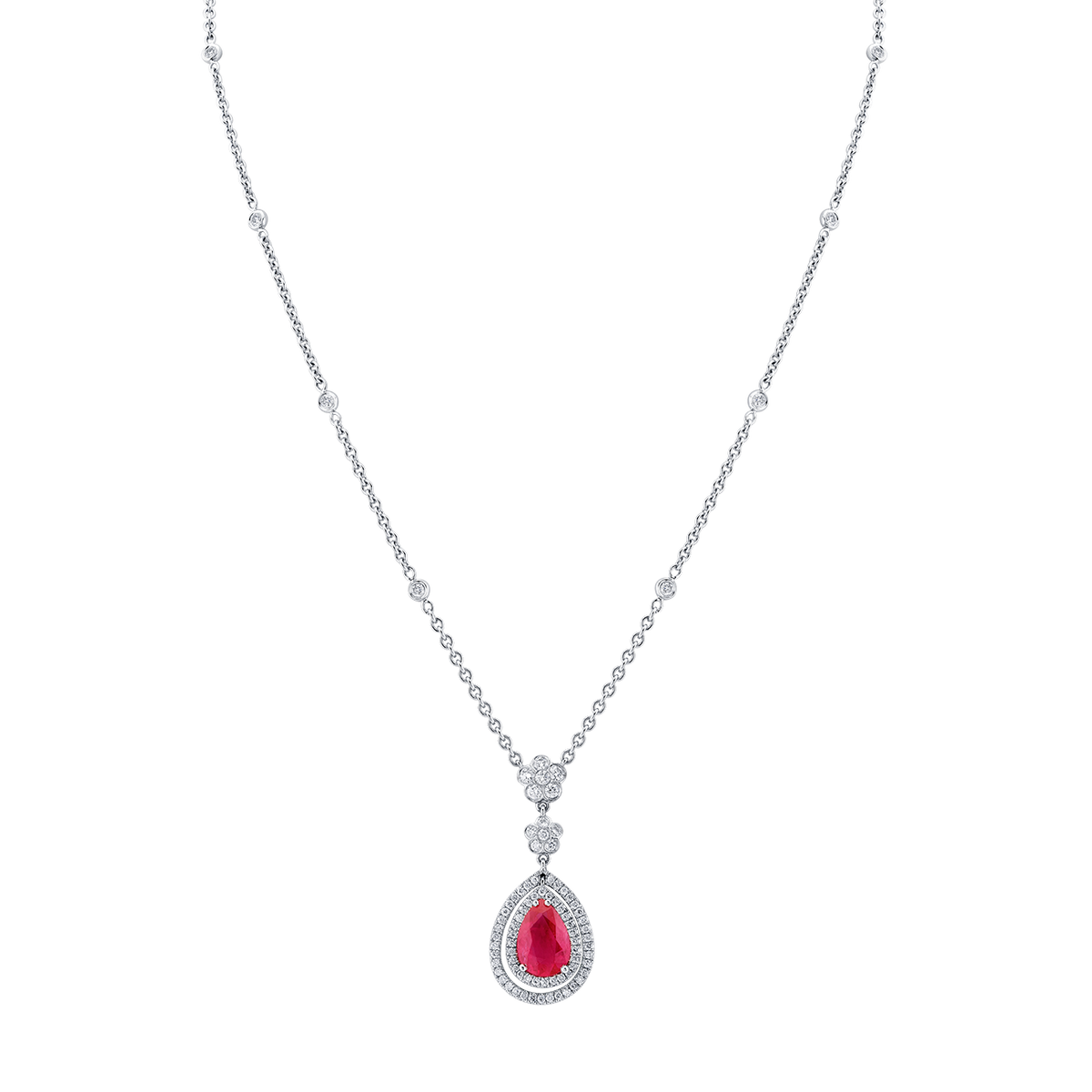 deBoulle Collection Ruby and Diamond Necklace