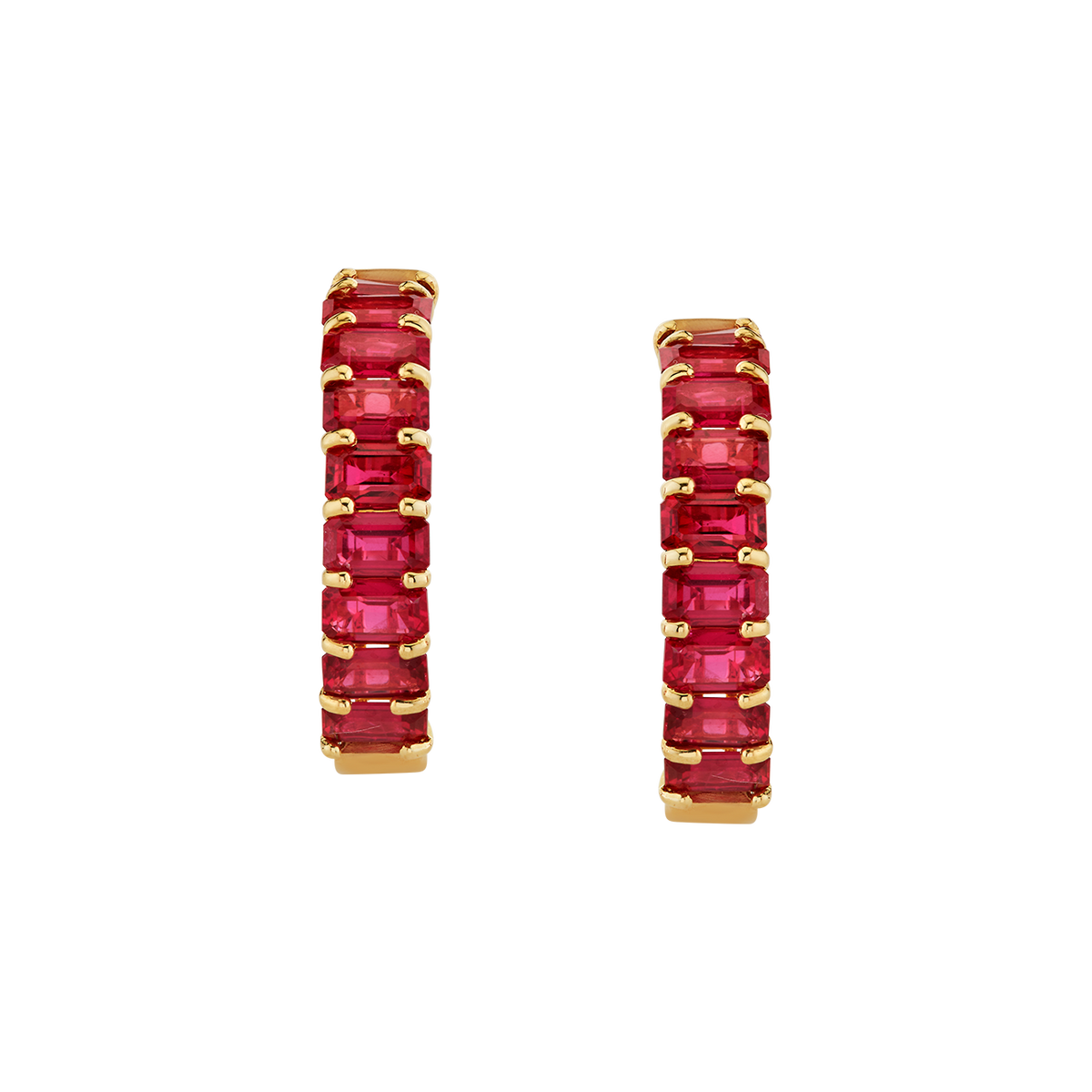 deBoulle Collection Ruby Hoop Earrings