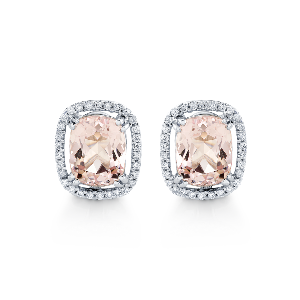 deBoulle Collection Morganite and Diamond Earrings
