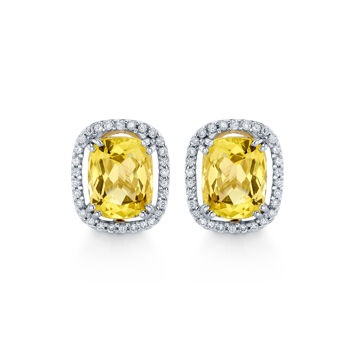 deBoulle Collection Heliodor and Diamond Earrings