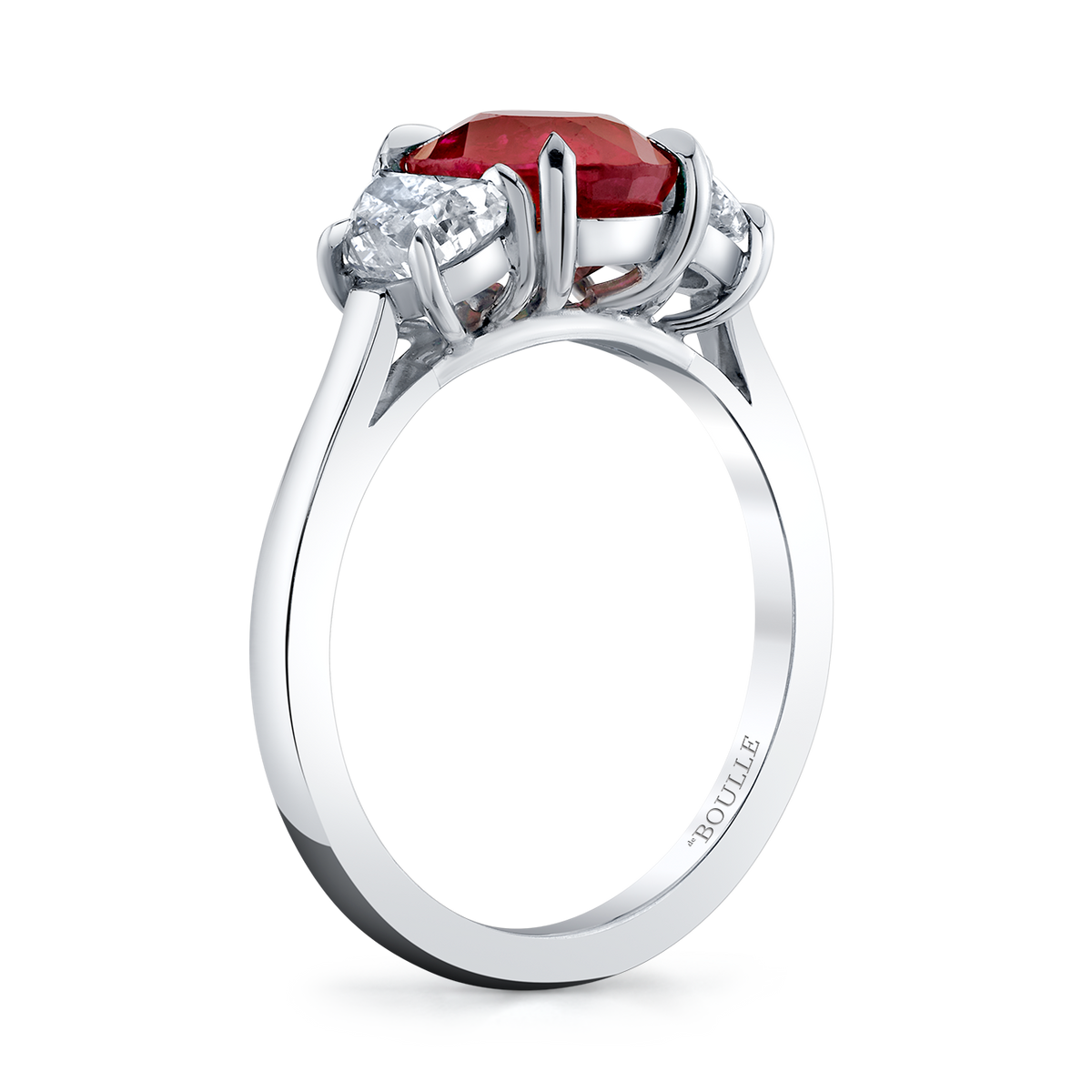 deBoulle High Jewelry Diamond Oval Ruby Ring