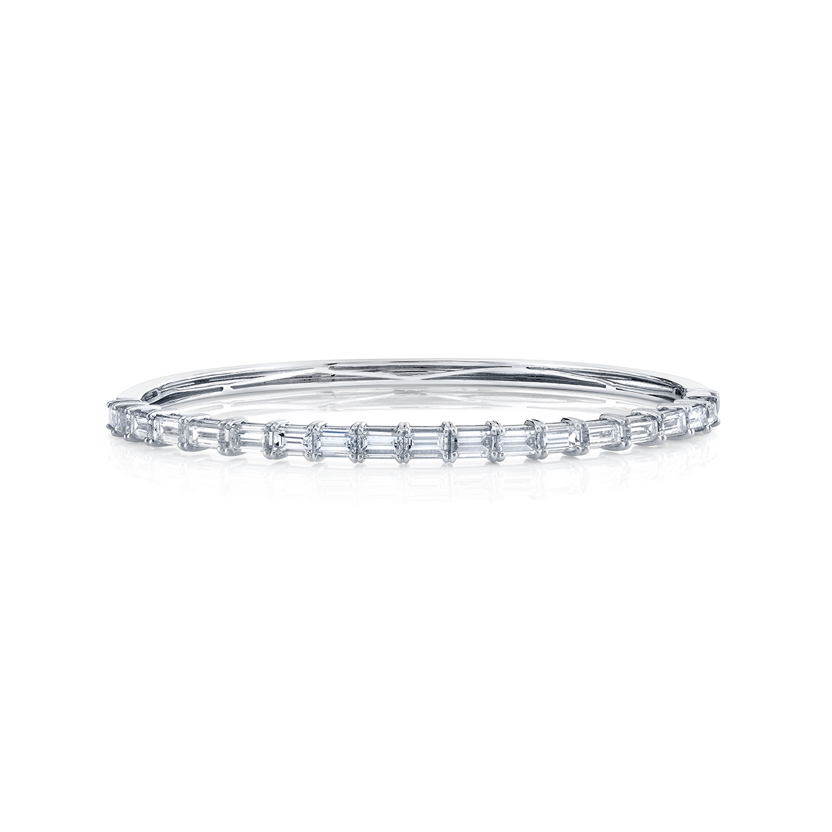 deBoulle Collection Emerald Cut East-West Diamond Bangle