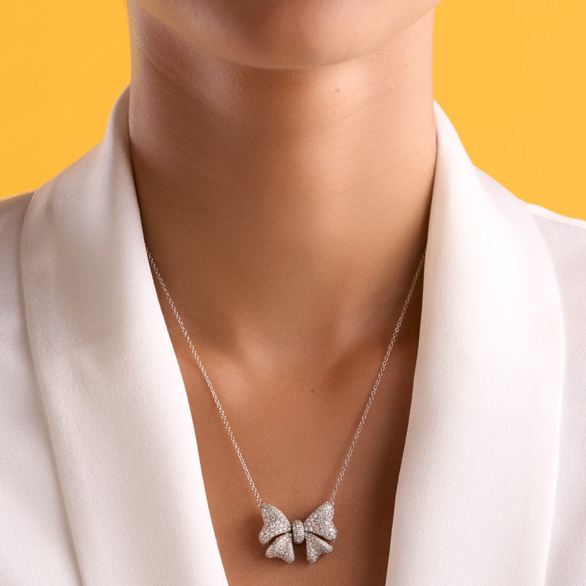 deBoulle Collection Diamond Bow Necklace