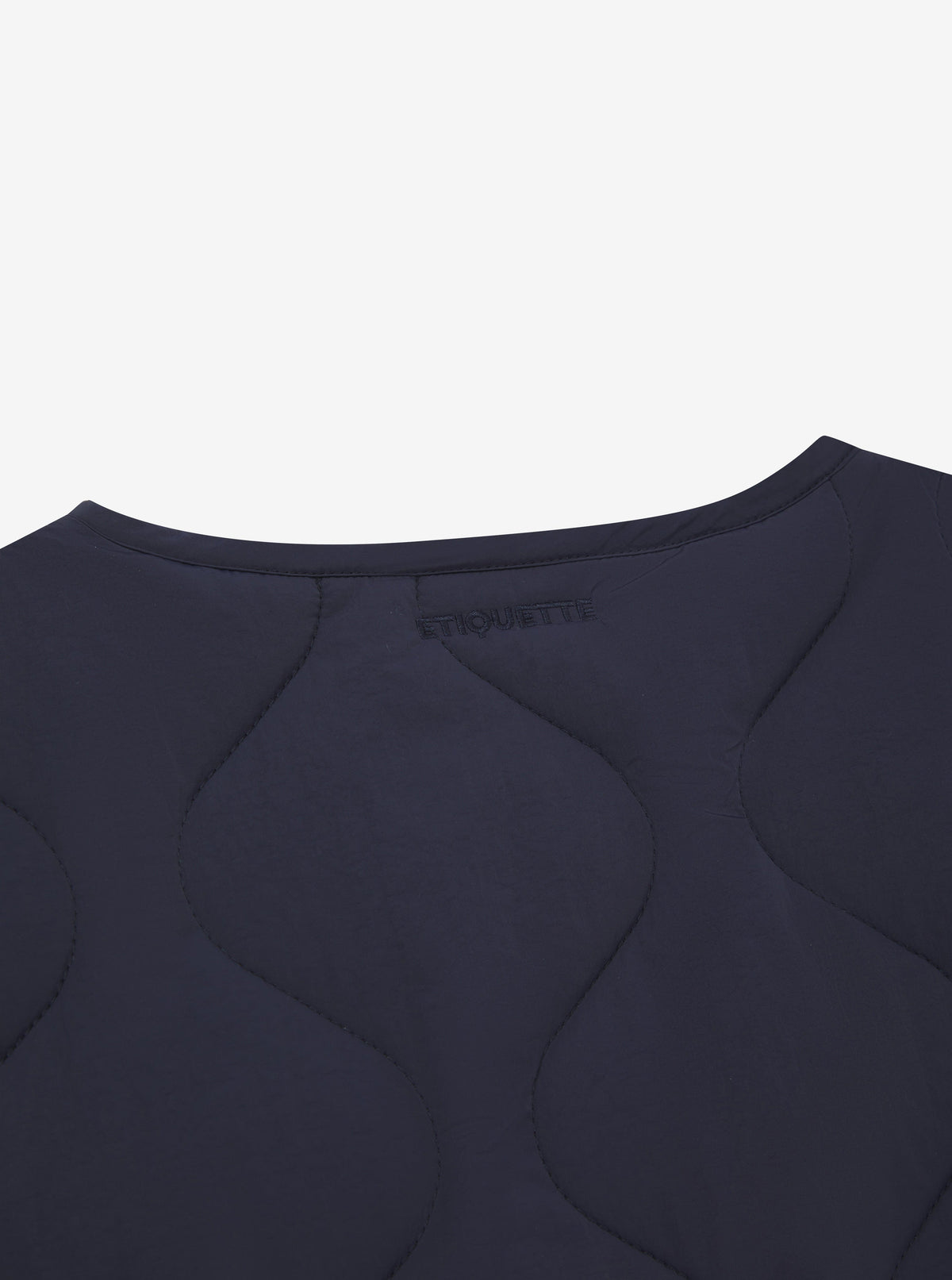 Etiquette Liner Vest 'Navy' — Navy — Size S — Lifestyle View