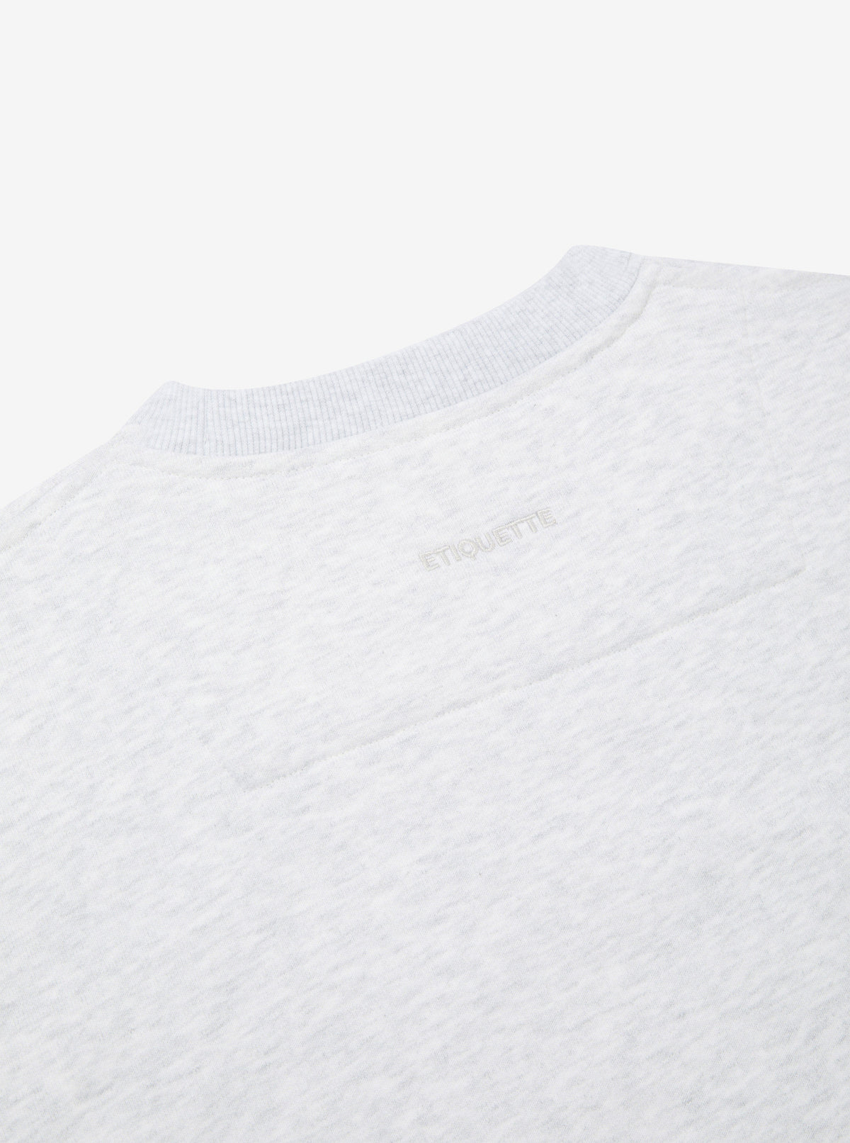 Etiquette Core Crew 'Grey' — Light Grey Heather — Size S — Lifestyle View