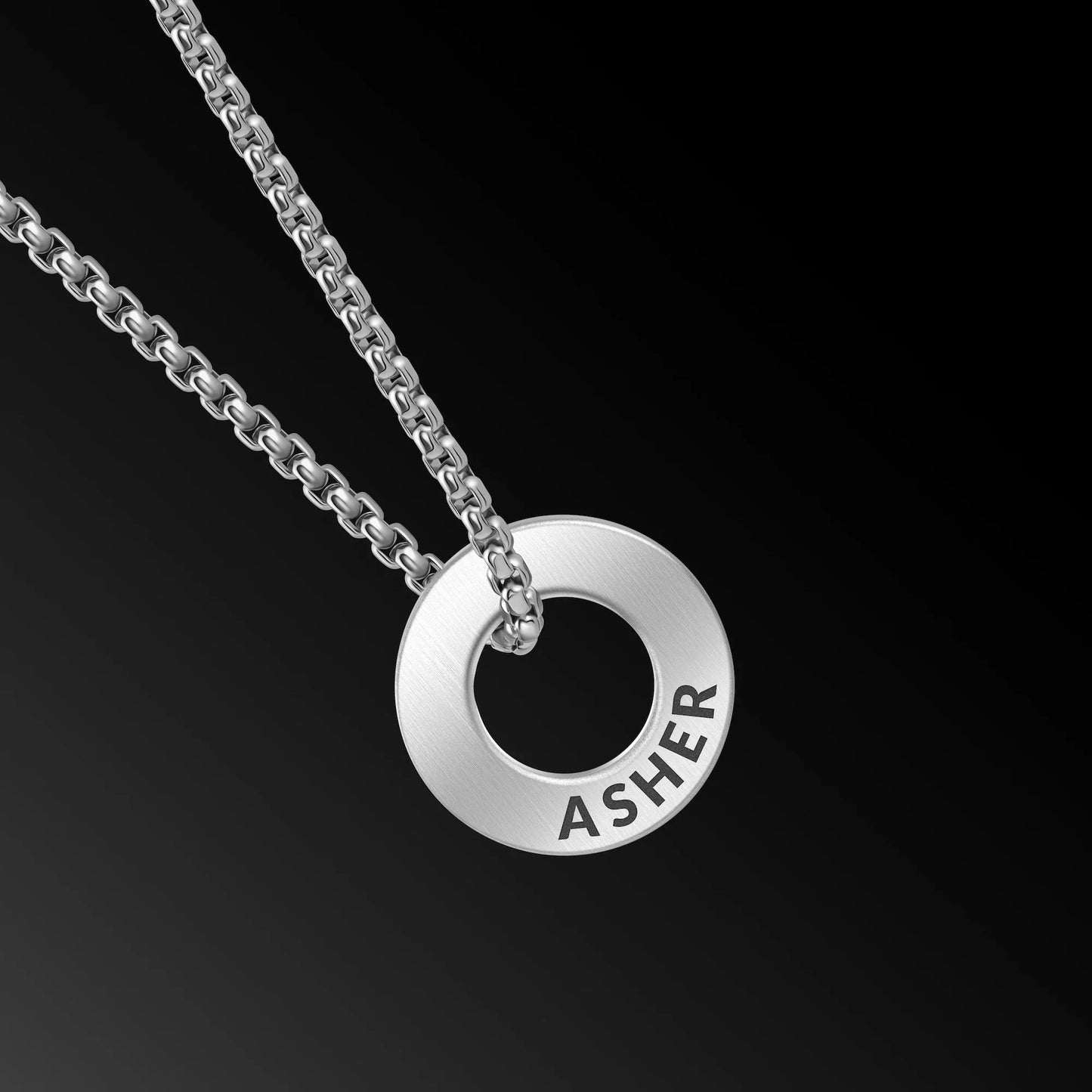 Family Rings Necklace - Silver