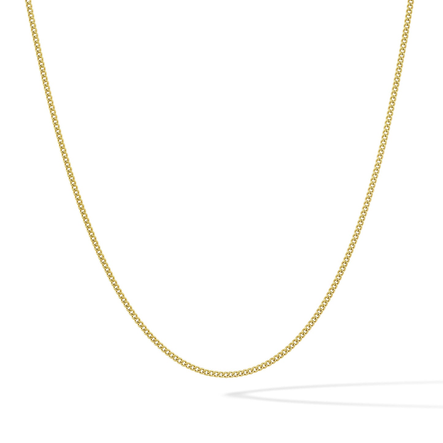 Micro Cuban Chain Necklace, 2.2MM - Gold