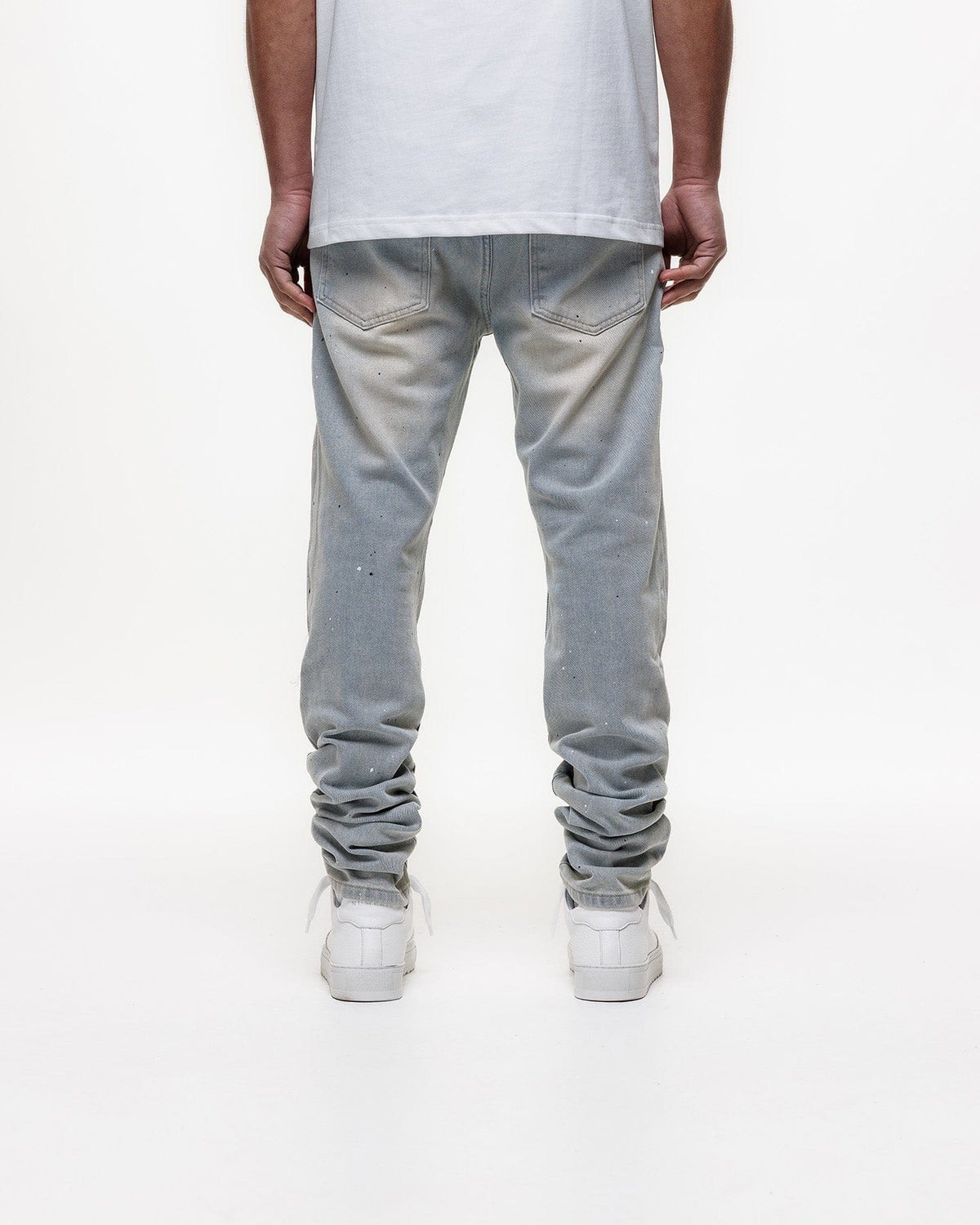 Magiri Indigo Ripped Slim Jeans 'Blue' — Light Blue — Size 28 — Lifestyle View