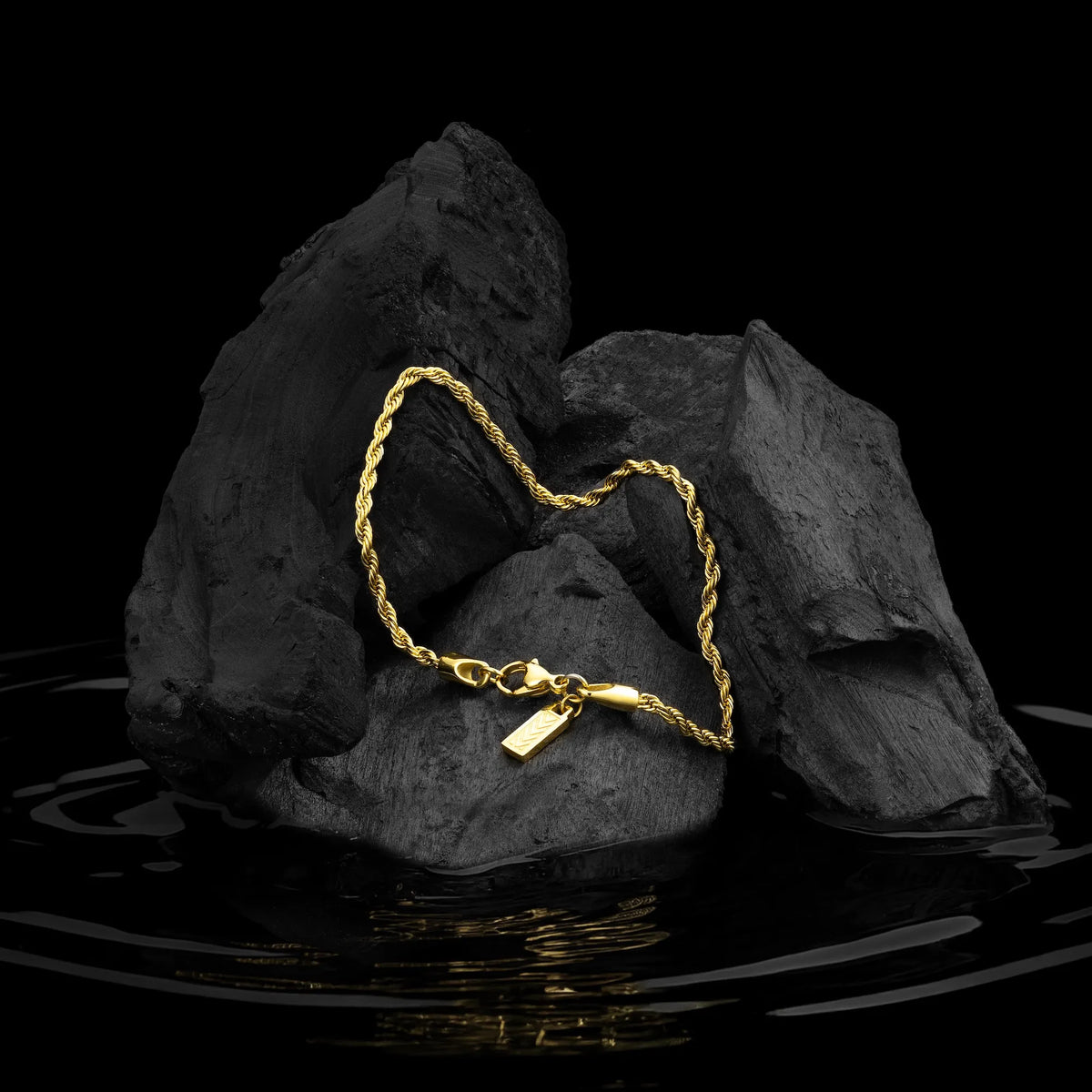 Rope Chain Bracelet, 2.5MM - 14K Gold