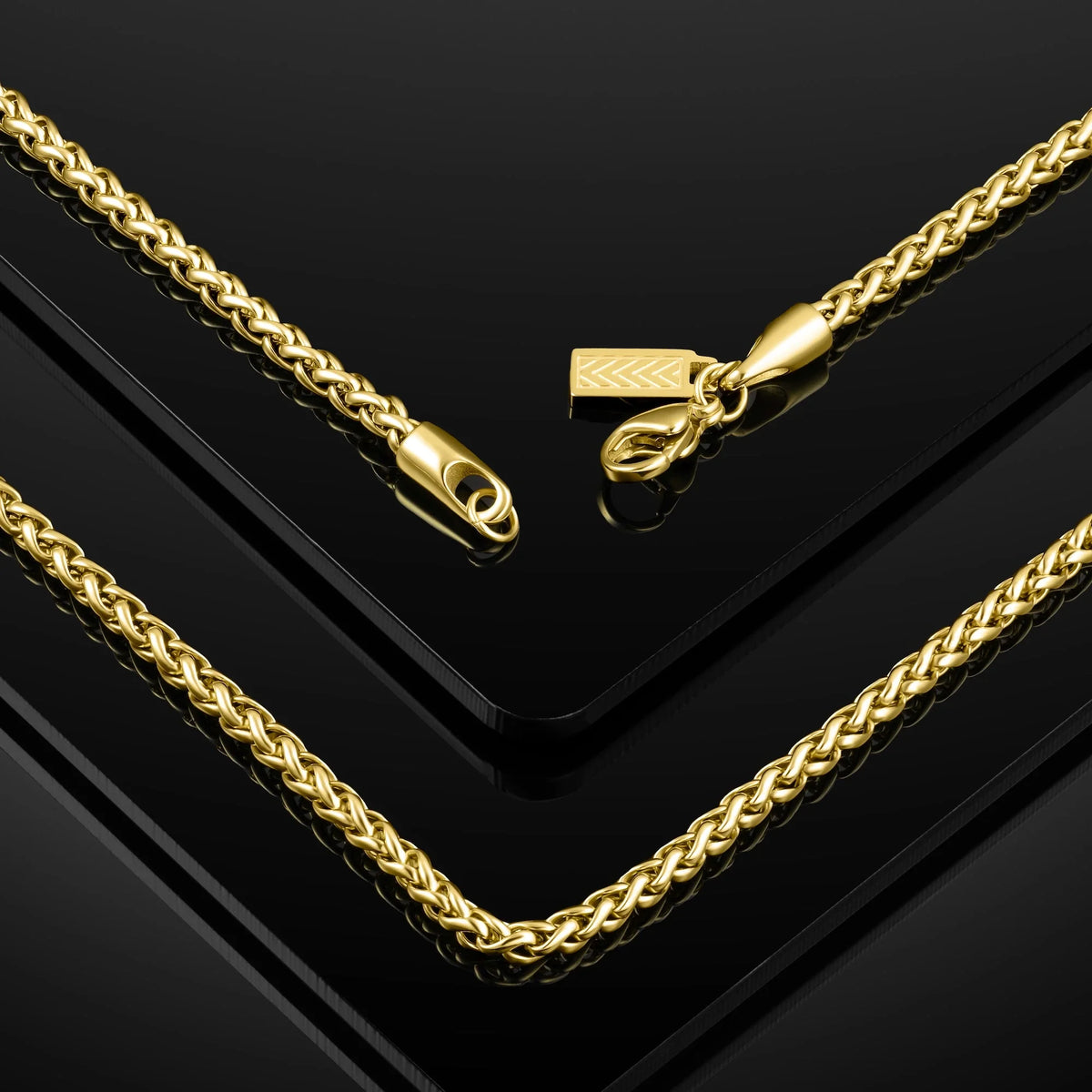 Wheat Chain Bracelet, 3MM - 14K Gold