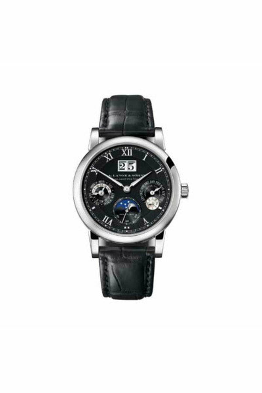 a lange & sohne langematik perpetual calendar 38.5mm 18kt white gold men's watch
