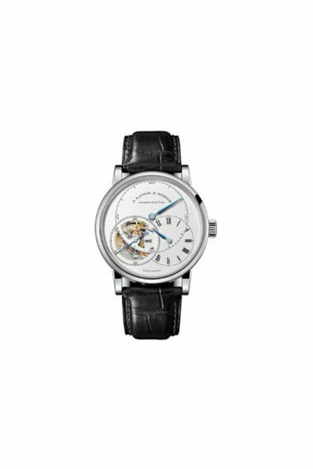 a lange & sohne richard lange tourbillon "pour le merite" 41.9mm 18kt white gold men's watch