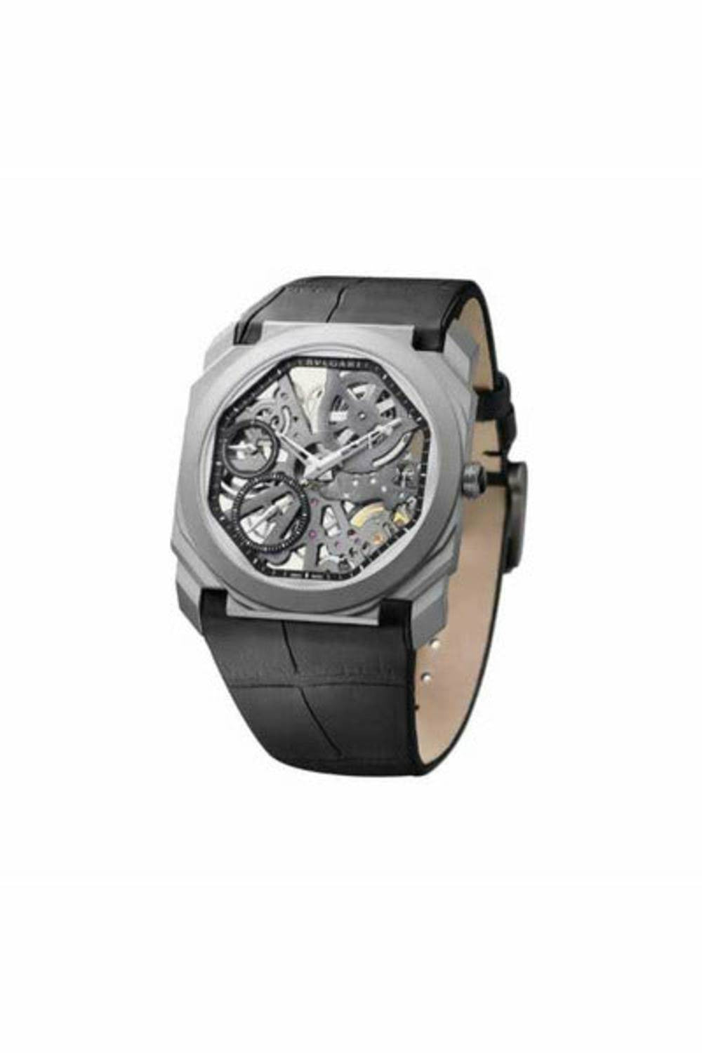 bvlgari octo finissimo squelette titanium 40mm grey dial men's watch