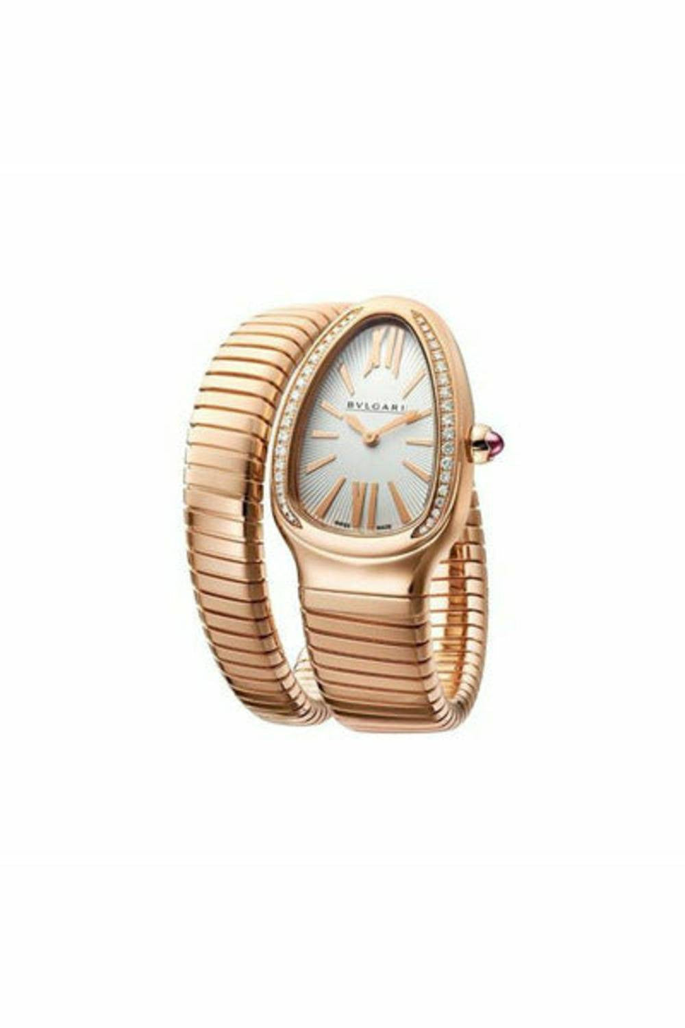 bvlgari serpenti tubogas 35mm 18k rose gold ladies watch