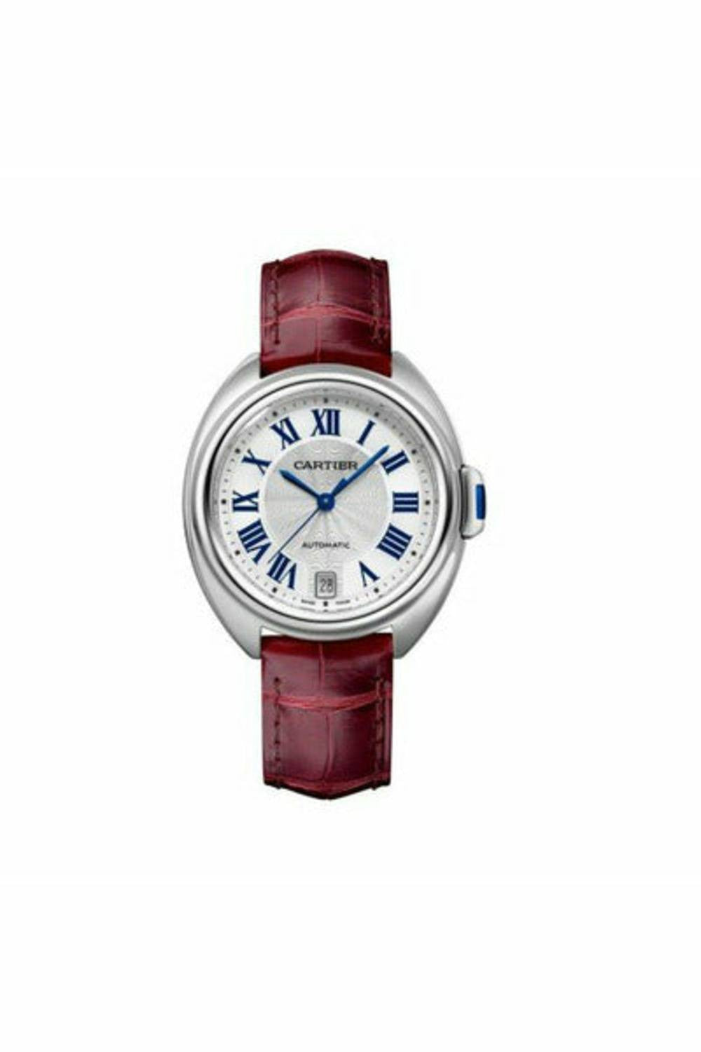 cartier cle de cartier stainless steel 35mm ladies watch