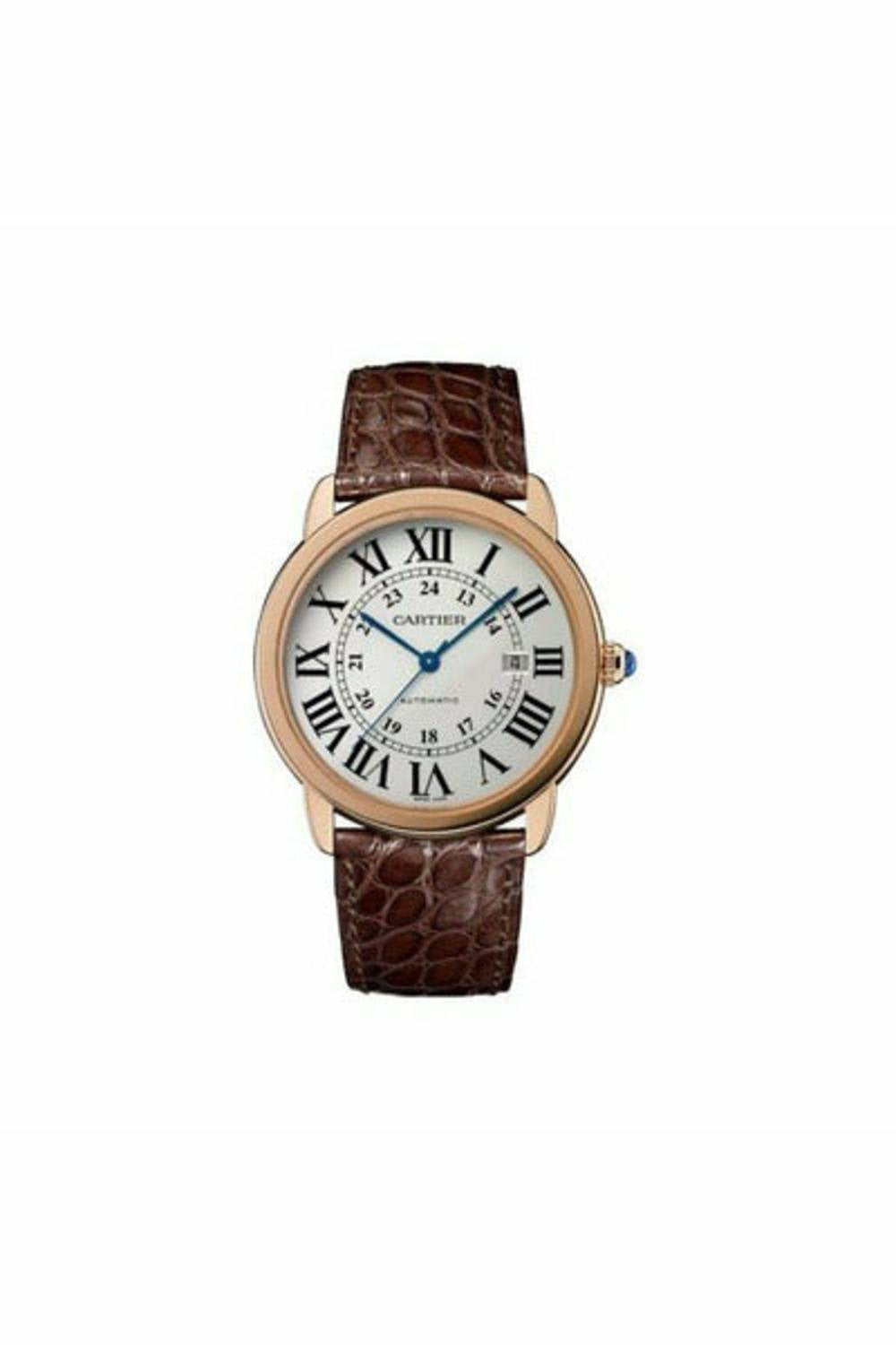 cartier ronde solo de cartier 18kt rose gold 42mm men's watch