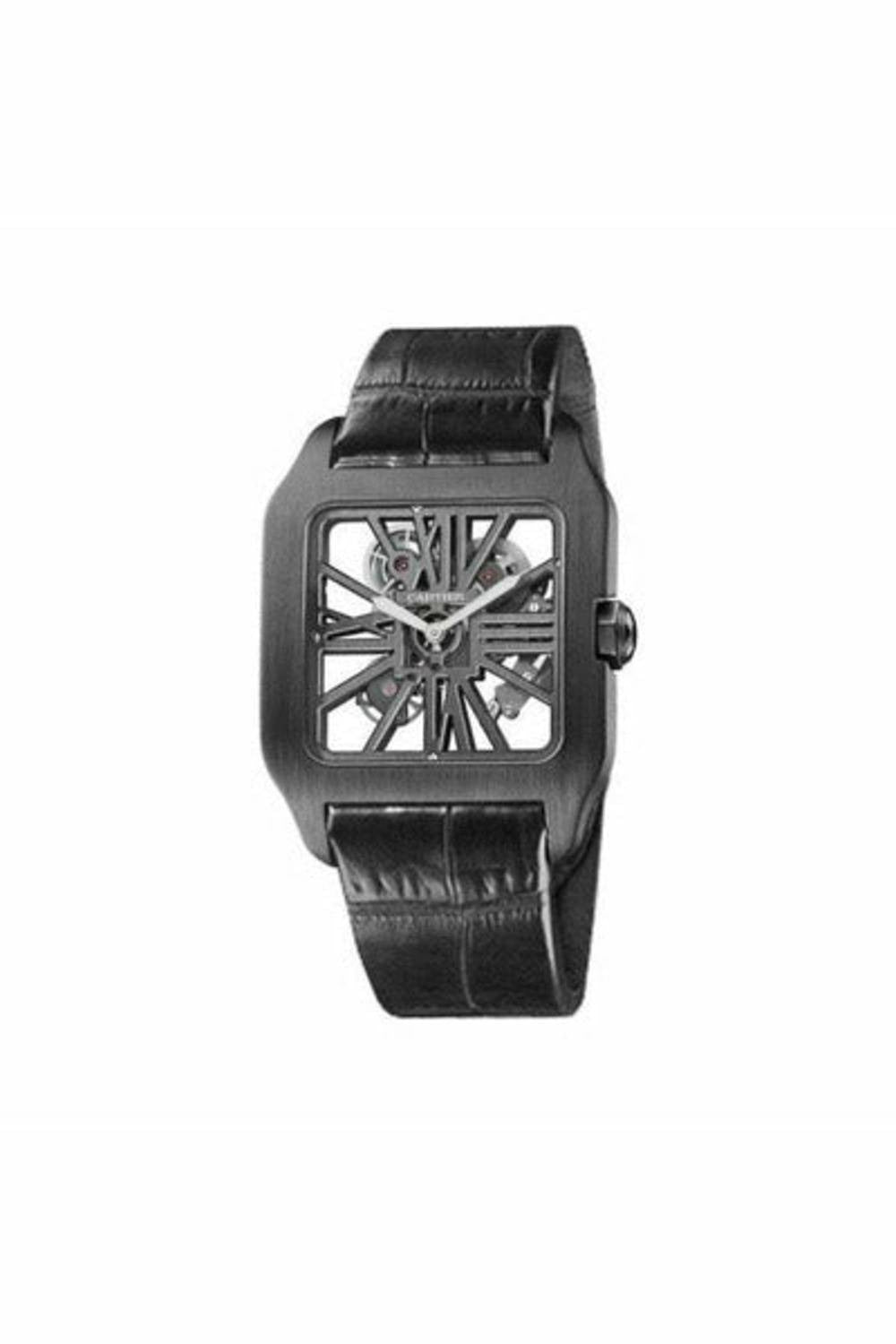 cartier santos dumont skeleton titanium 38.7mm men's watch