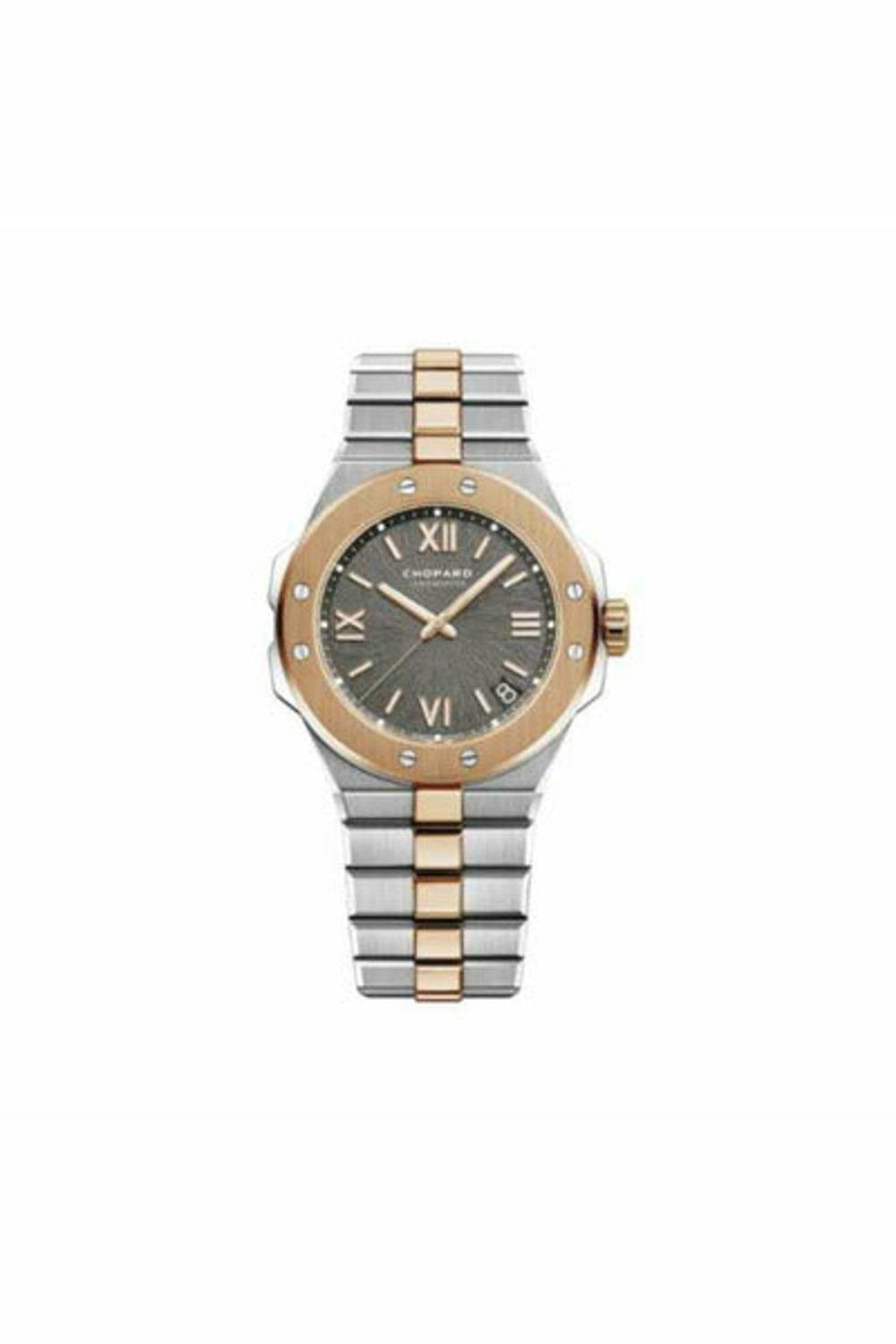 chopard alpine eagle small 36mm 18kt rose gold/lucent steel men?s watch