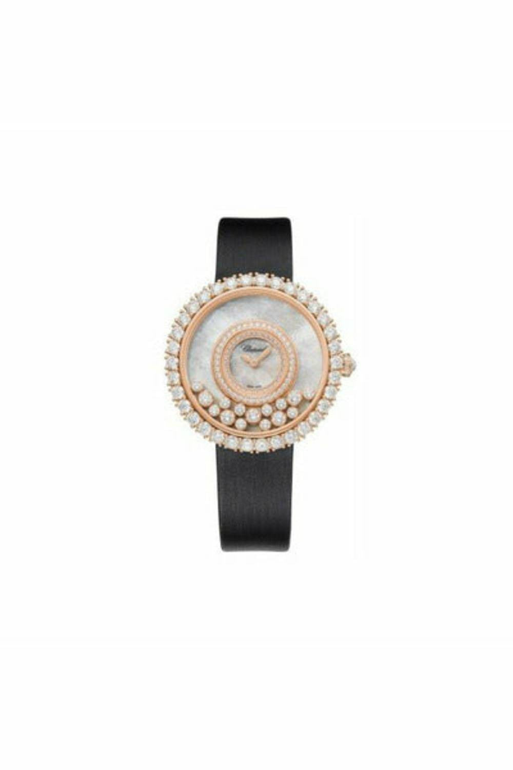 chopard happy diamonds 18kt rose gold 36mm ladies watch