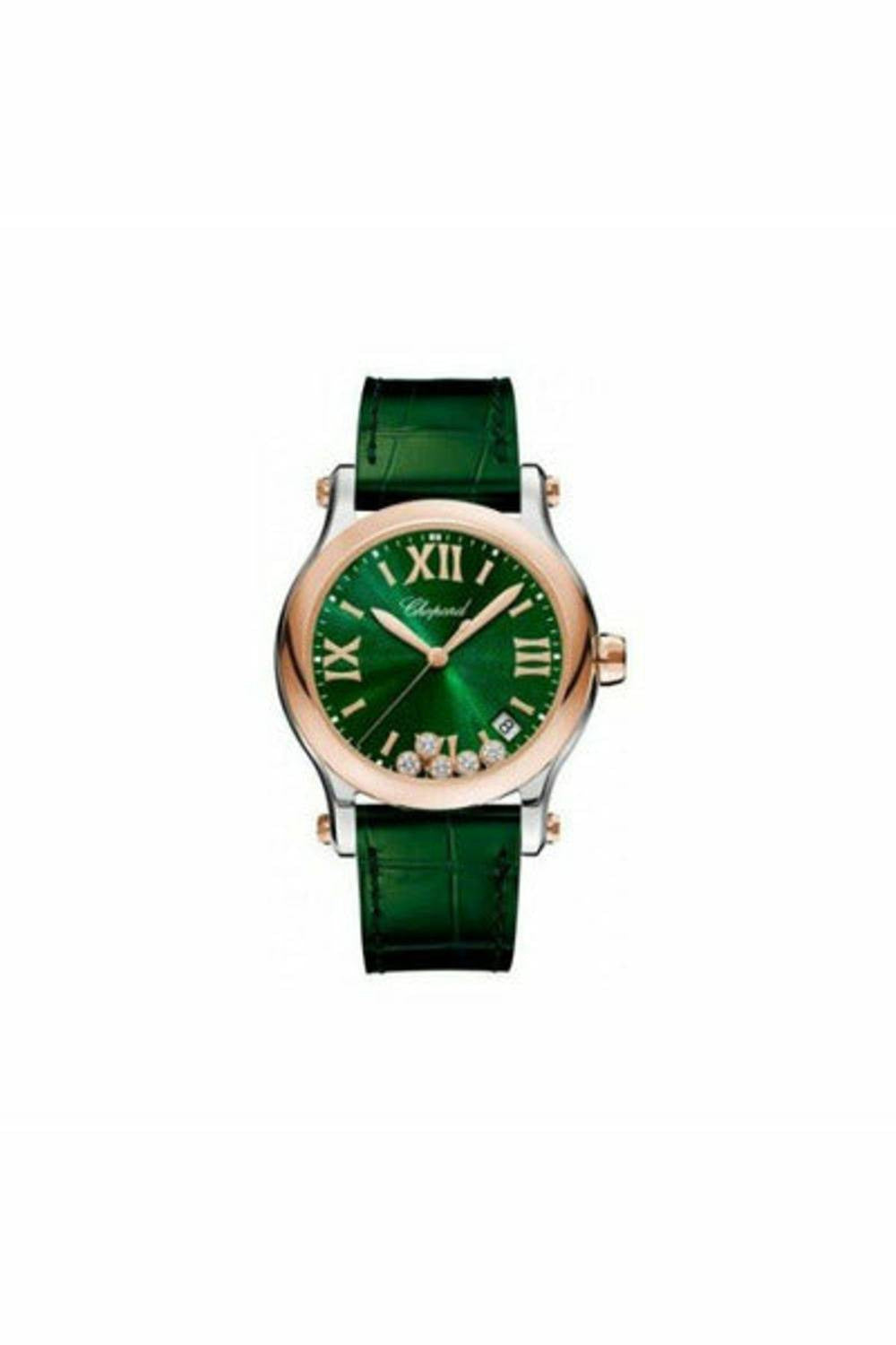 chopard happy sport 36mm stainless steel & 18kt rose gold ladies watch