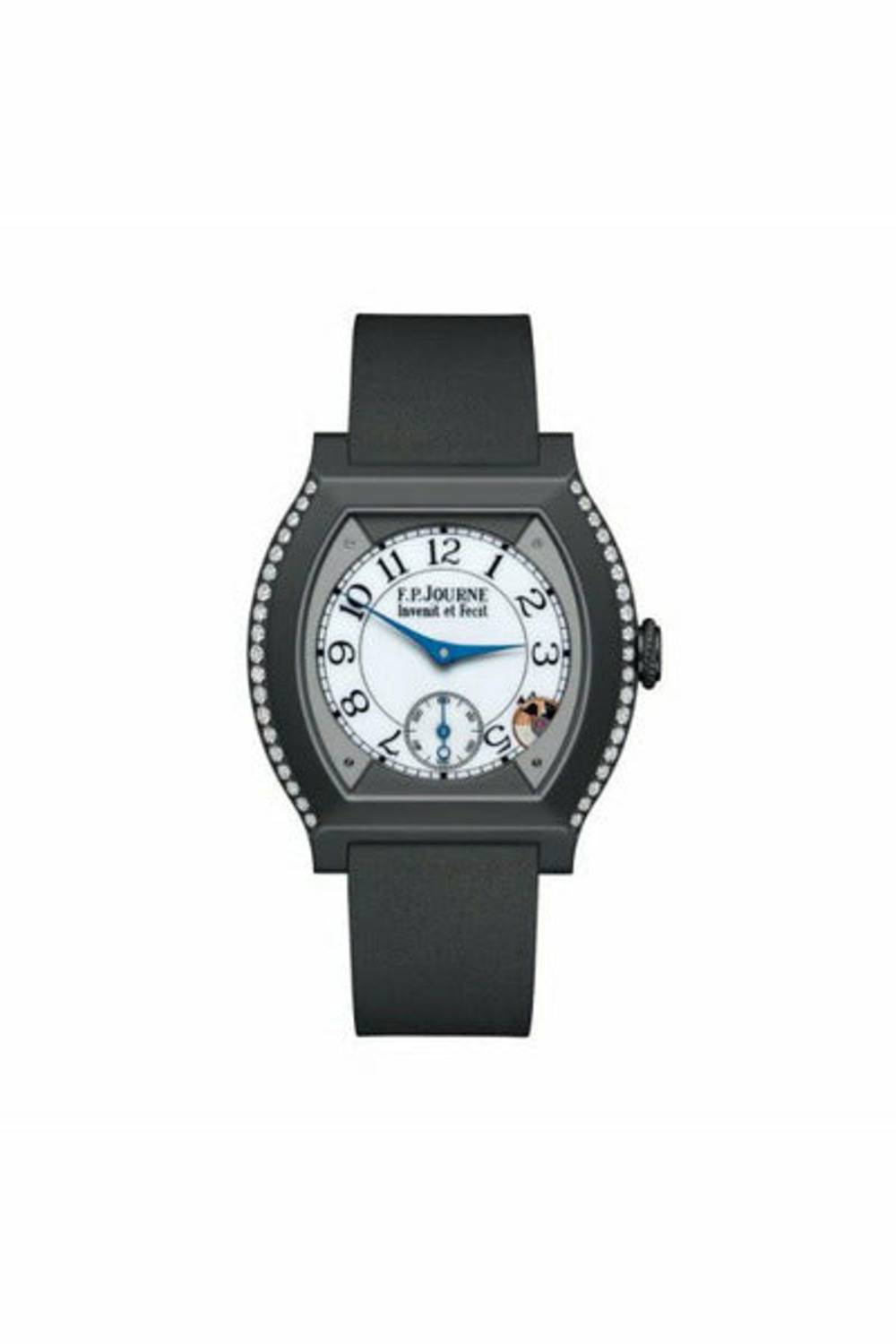 f.p. journe elegante 48mm titanium with titalyt treatment diamond bezel ladies watch
