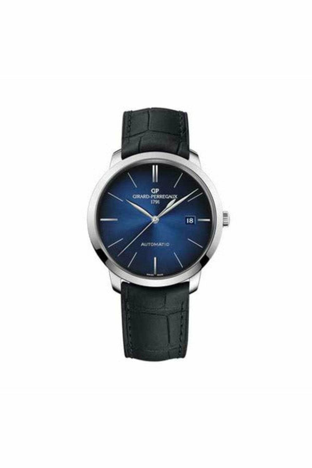 girard perregaux 40mm stainless steel men's watch