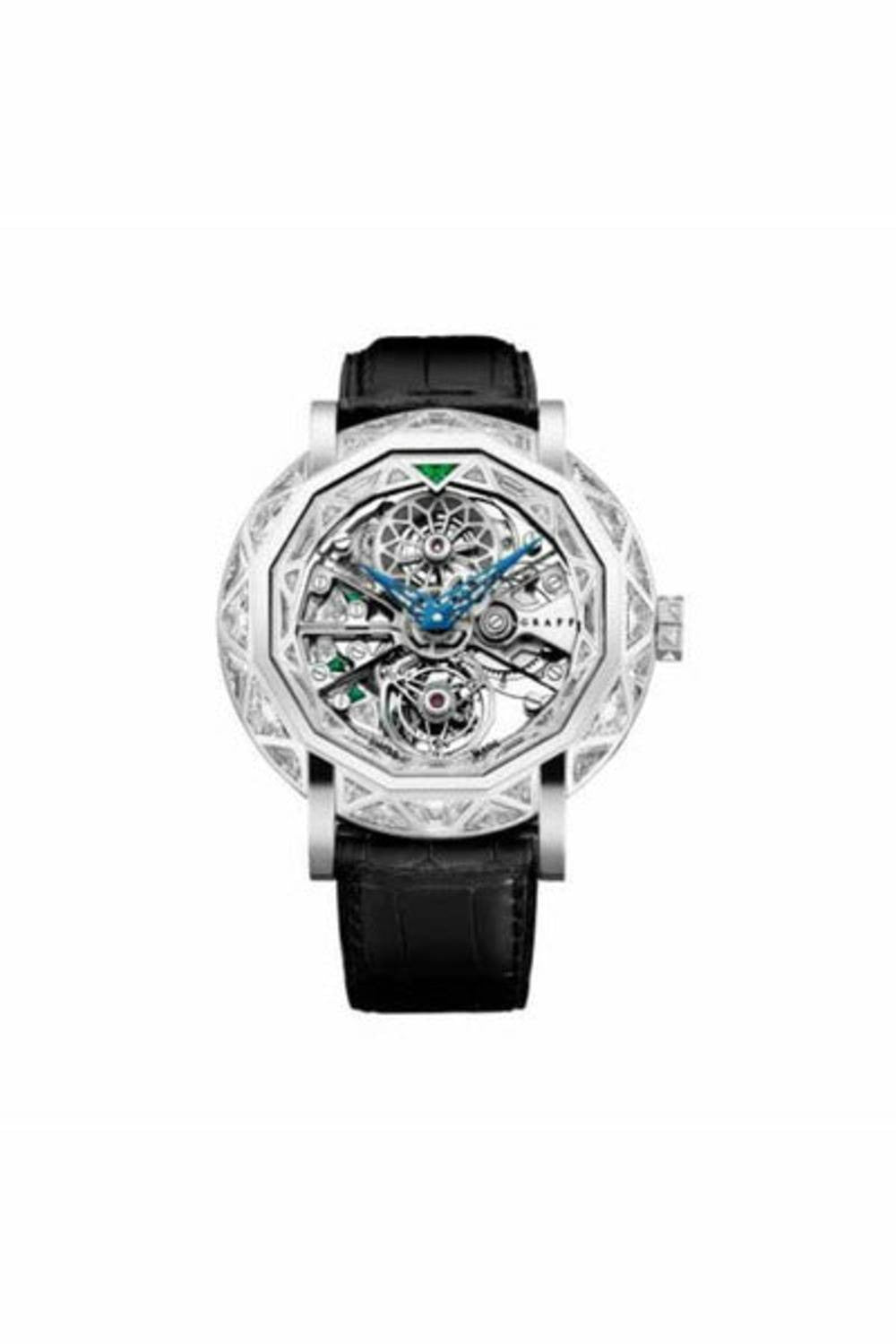 graff ultra flat tourbillon 48mm 18k white gold men's watch