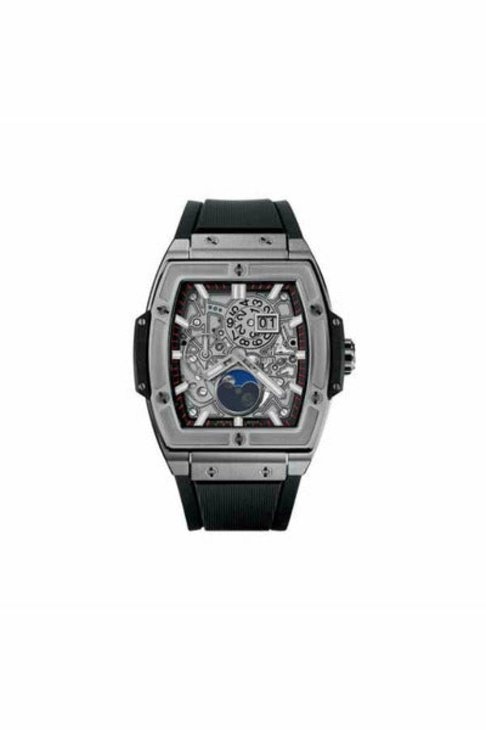 hublot spirit of big bang moonphase titanium 42mm skeleton dial men's watch