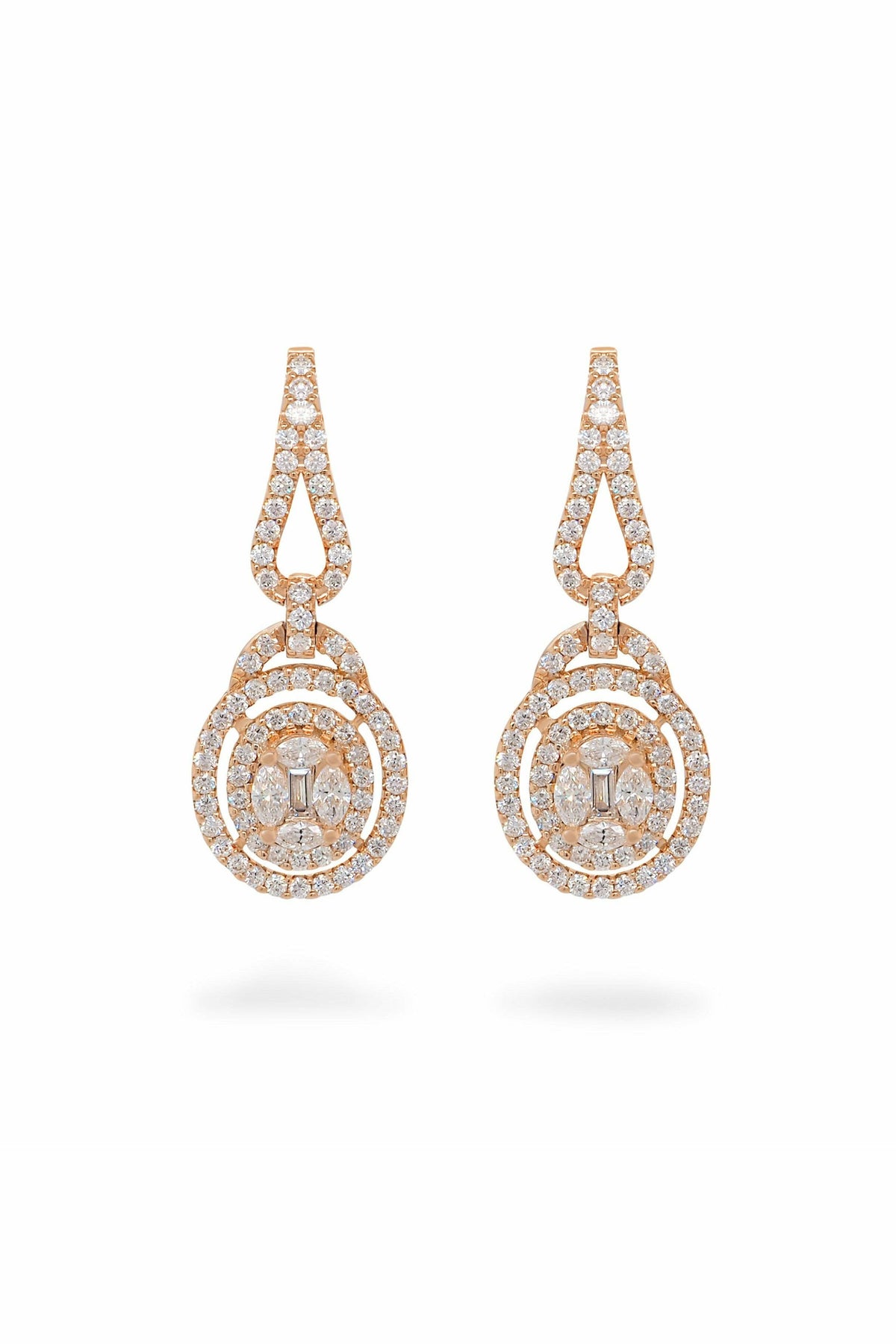 illusion oval double halo drop