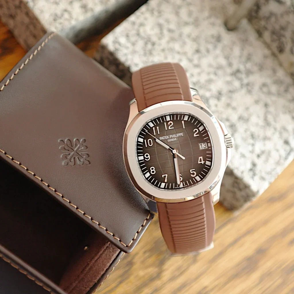 Tempomat -FKM Vulcanized Brown Rubber Strap for Patek Aquanaut