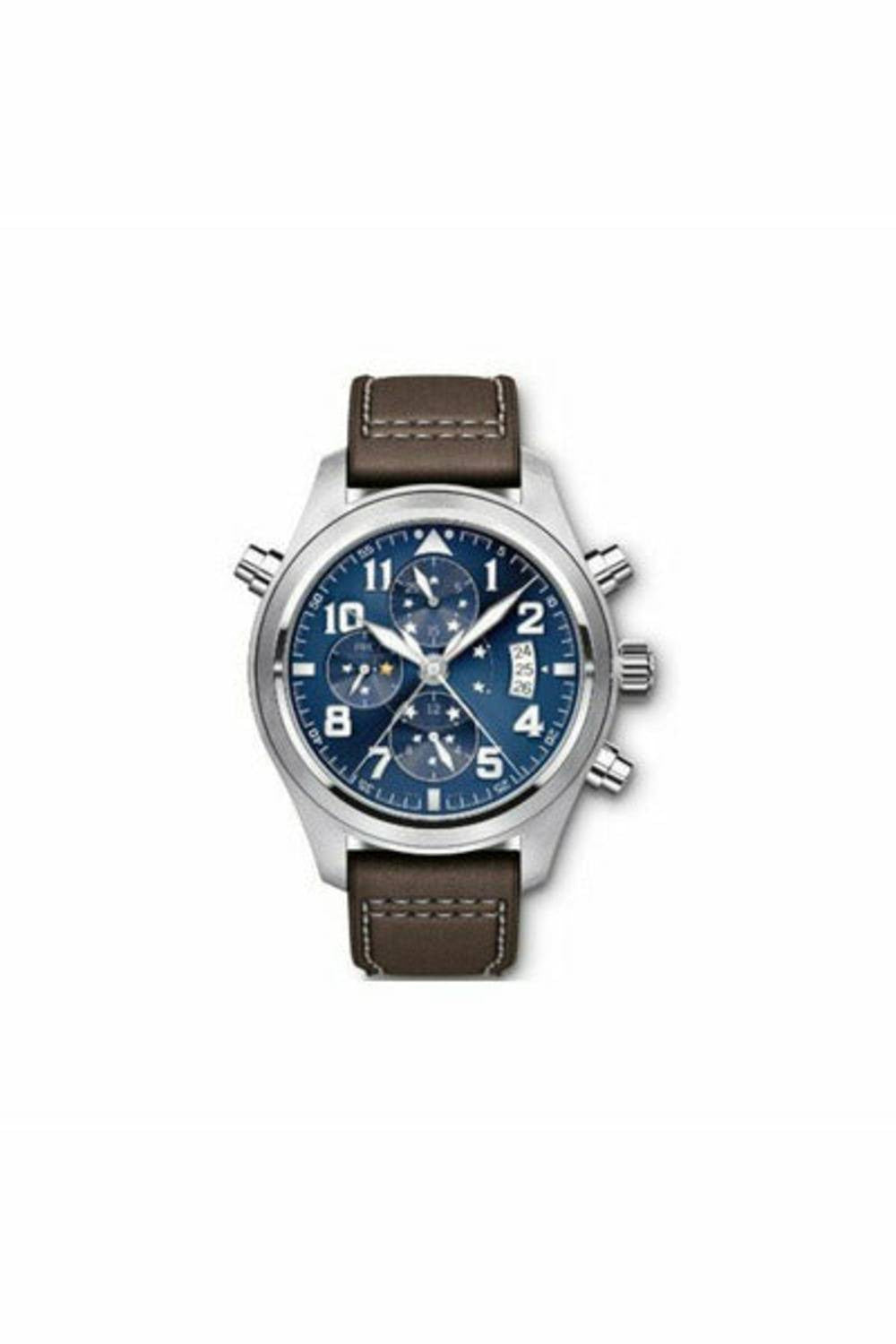 iwc pilot midnight double chronograph limited edition of 1000 pieces stainless steel 44mm men's watch