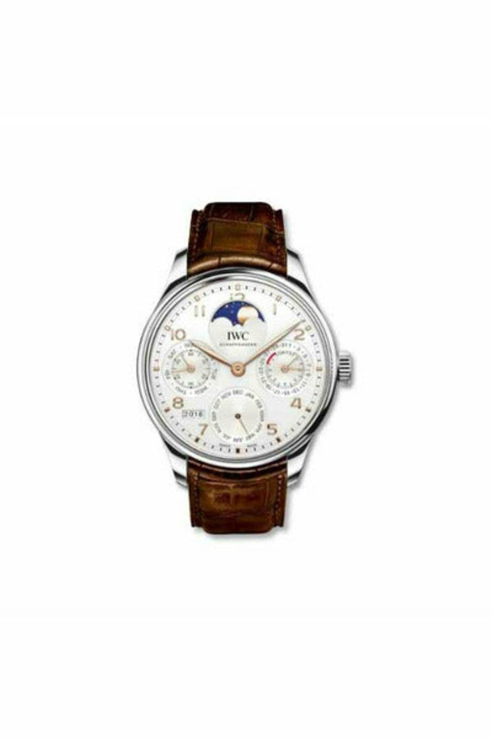 iwc portuguese perpetual calendar perpetual moonphase 44.2mm stainless steel men's watch