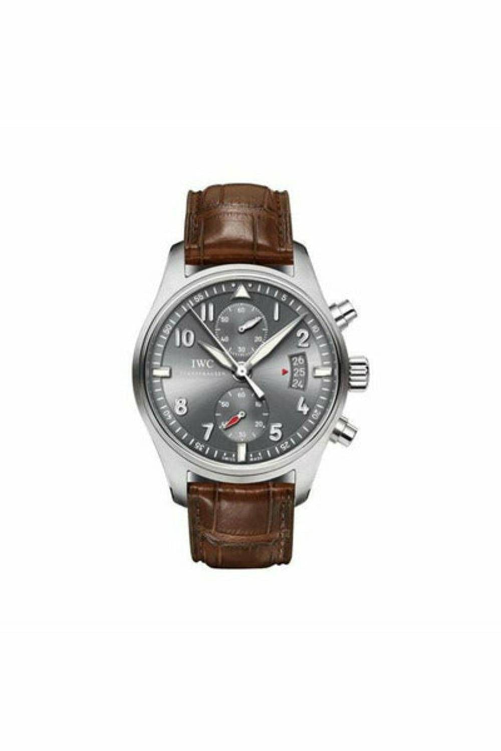 iwc spitfire chronograph slate grey dial 43mm stainless steel men's watch