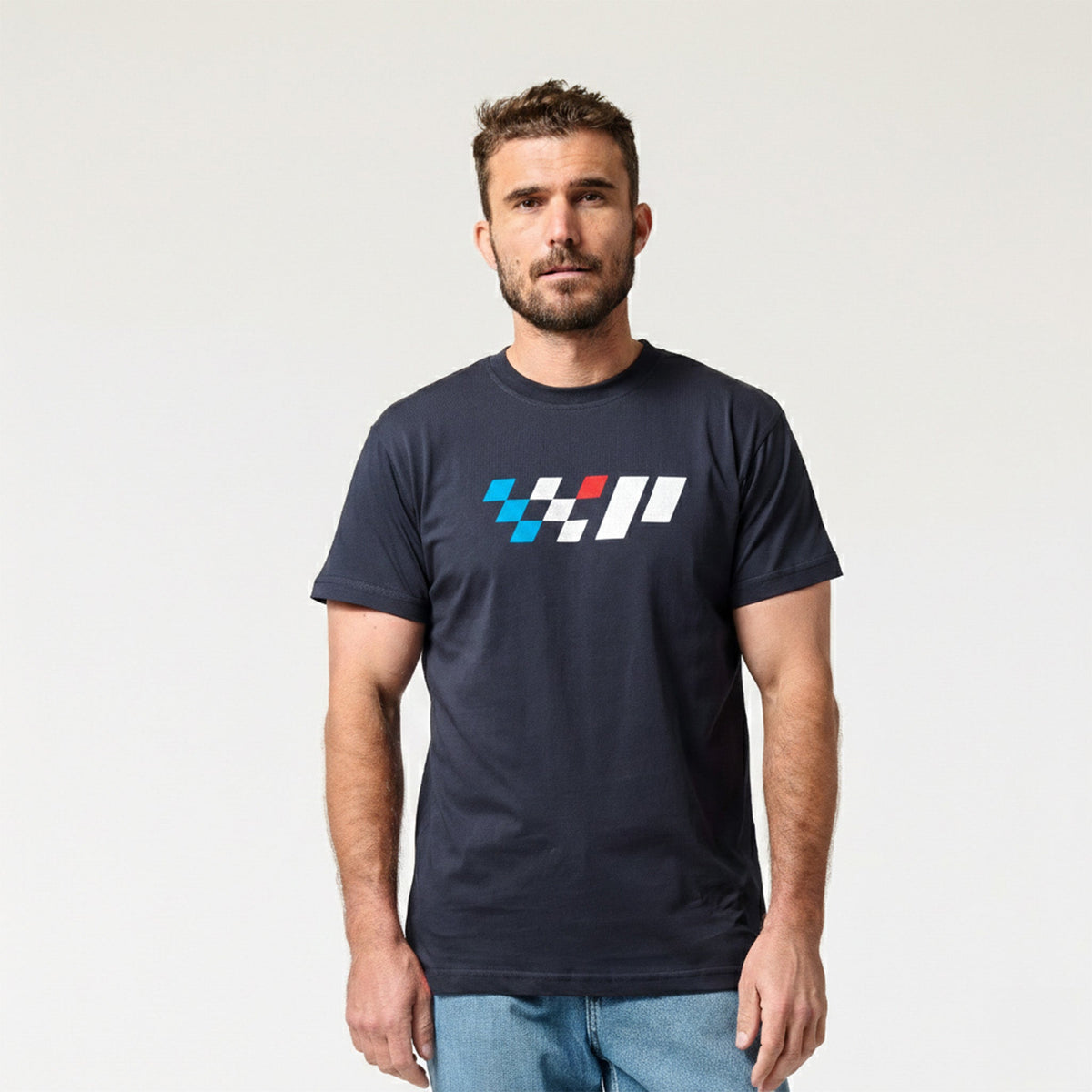 Checkered T-Shirt - Navy